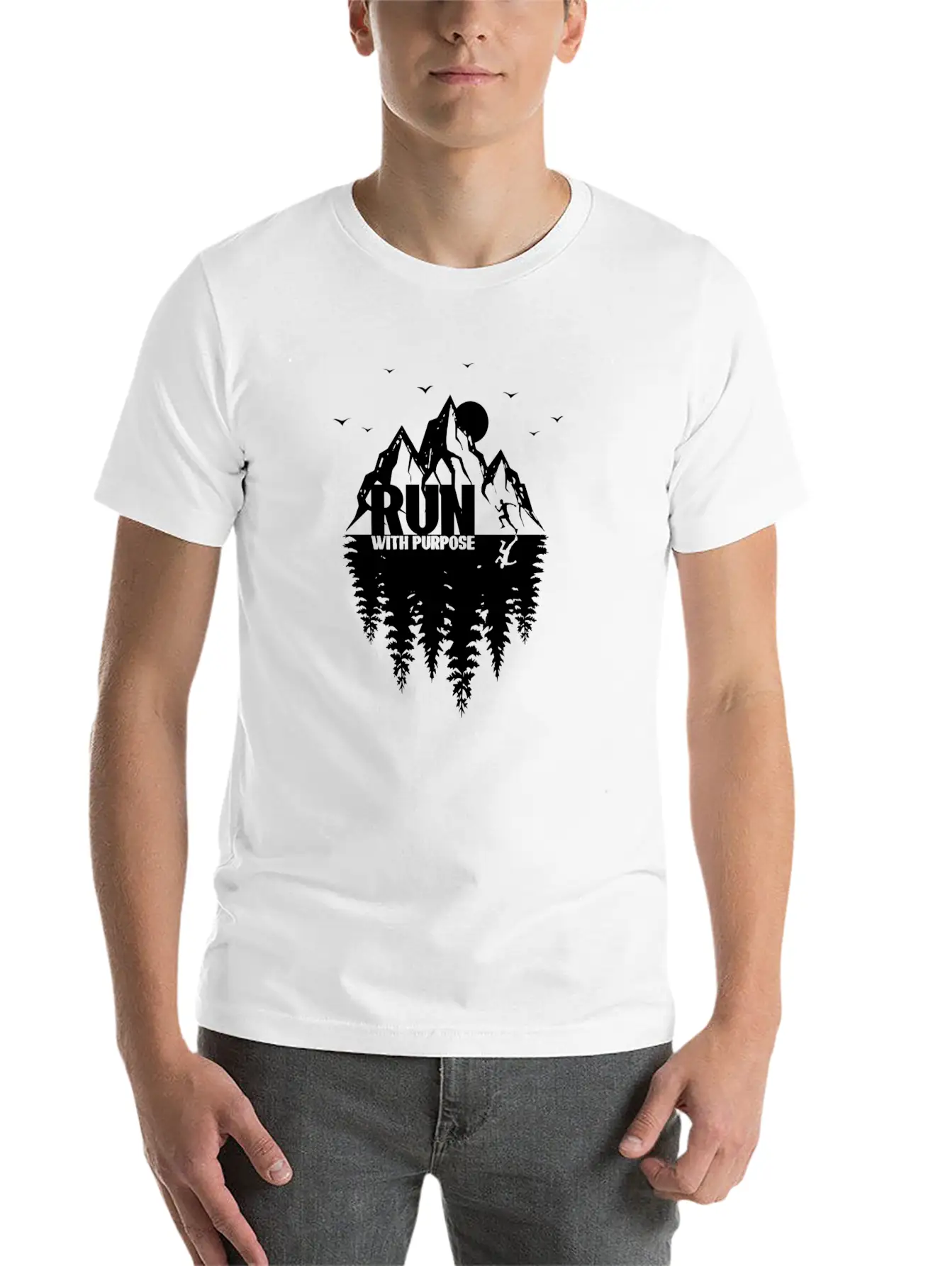 Run With Purpose Stylish Everyday T-Shirt – Unisex Basic Cotton Tee