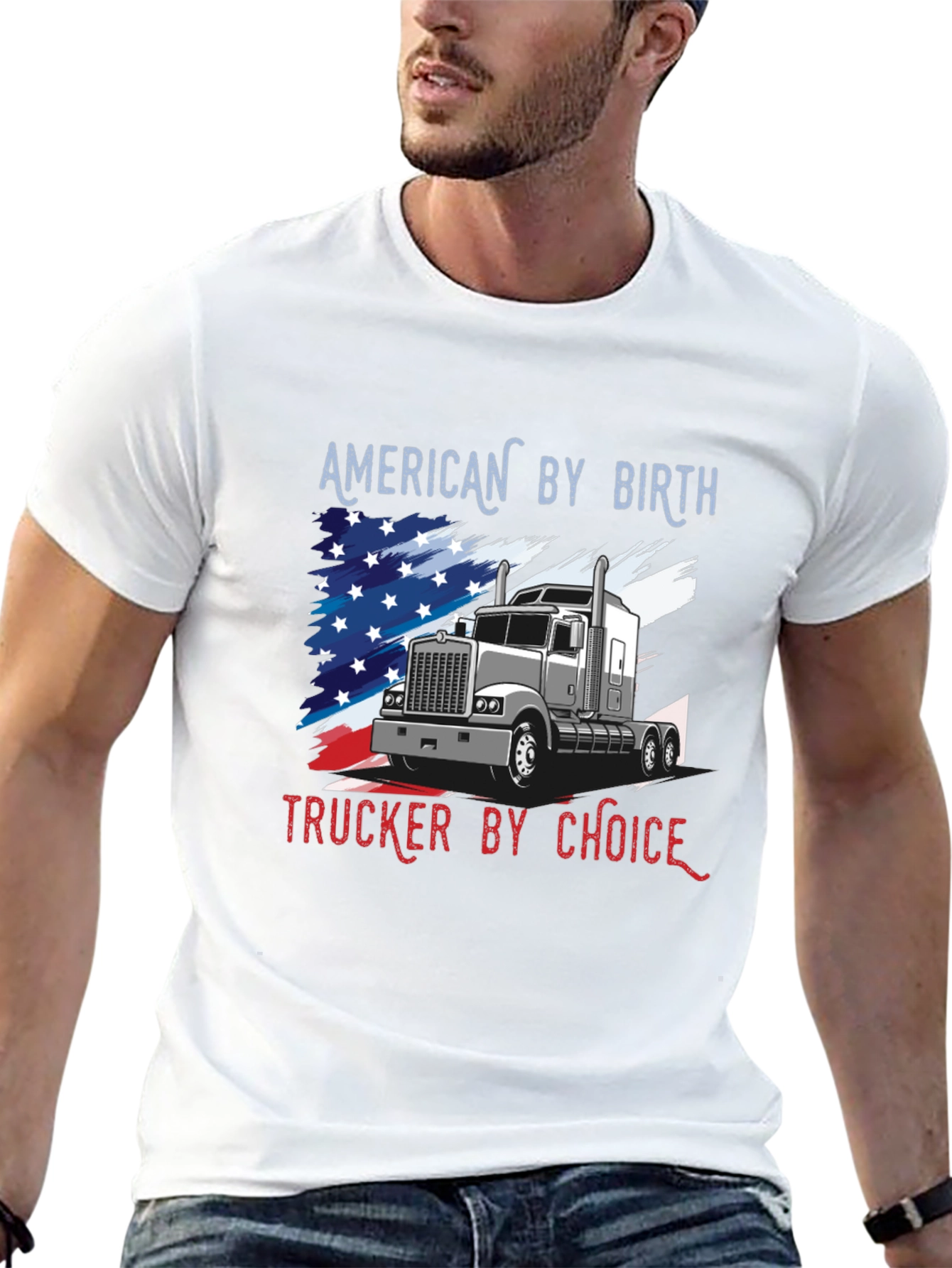 American Trucker T-Shirt - By Birth By Choice