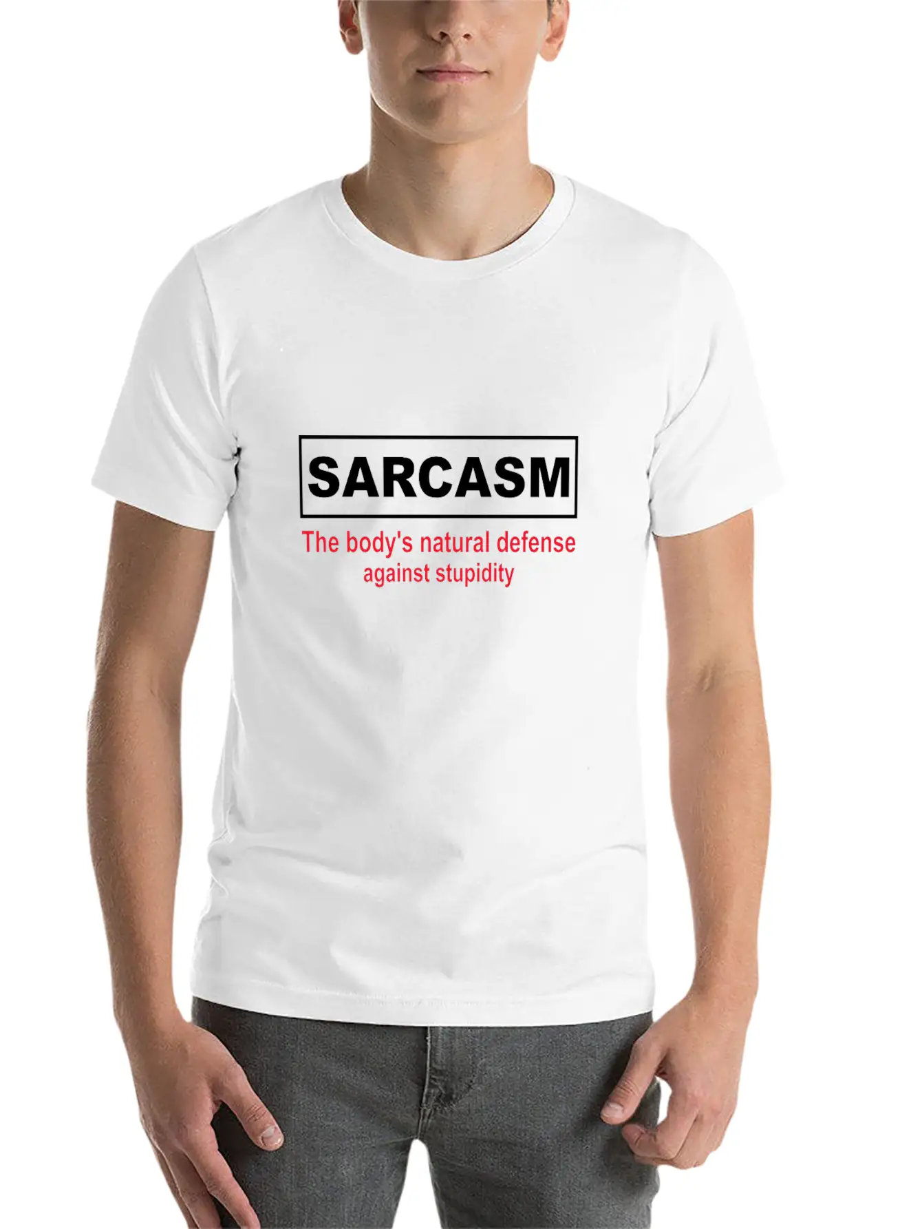 Sarcasm The Body S Natural Defense Against Stupid Stylish Everyday T-Shirt – Unisex Basic Cotton Tee
