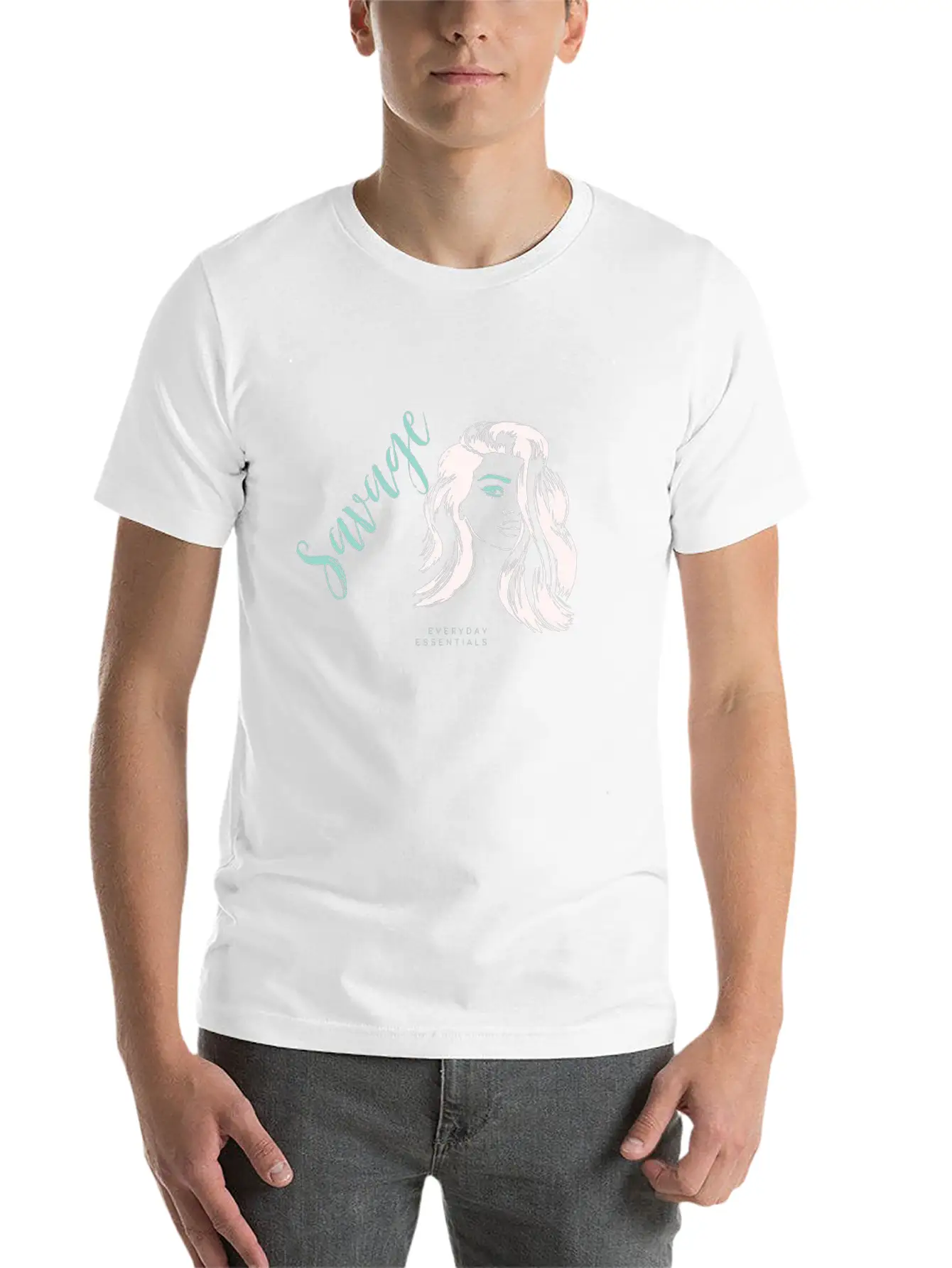 Savage Everyday Essential Unisex Short Sleeve Soft Cotton T-Shirt – Casual Everyday Wear