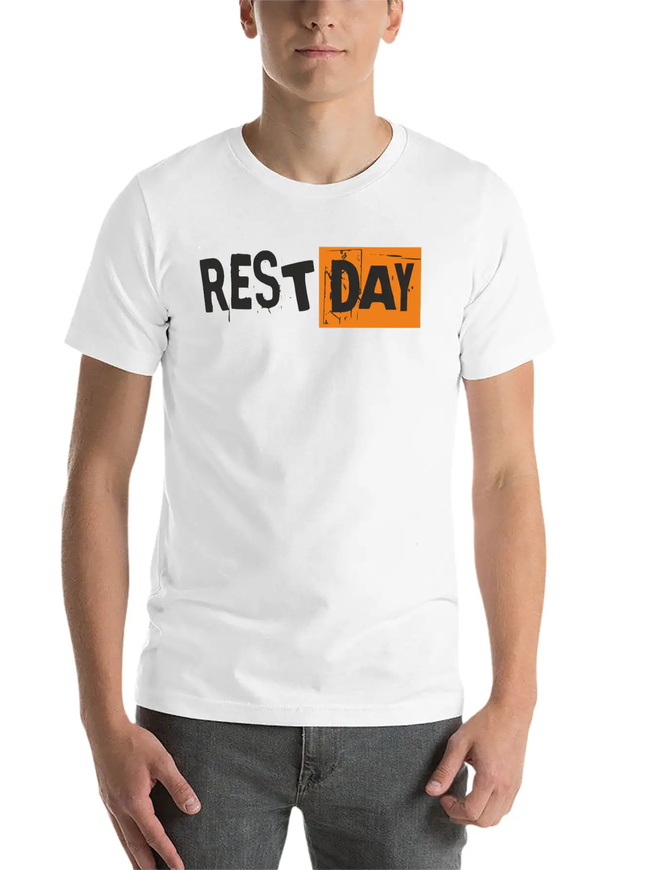 Saying - Rest Day Basic Graphic T-Shirt – Daily Comfort In Soft Cotton