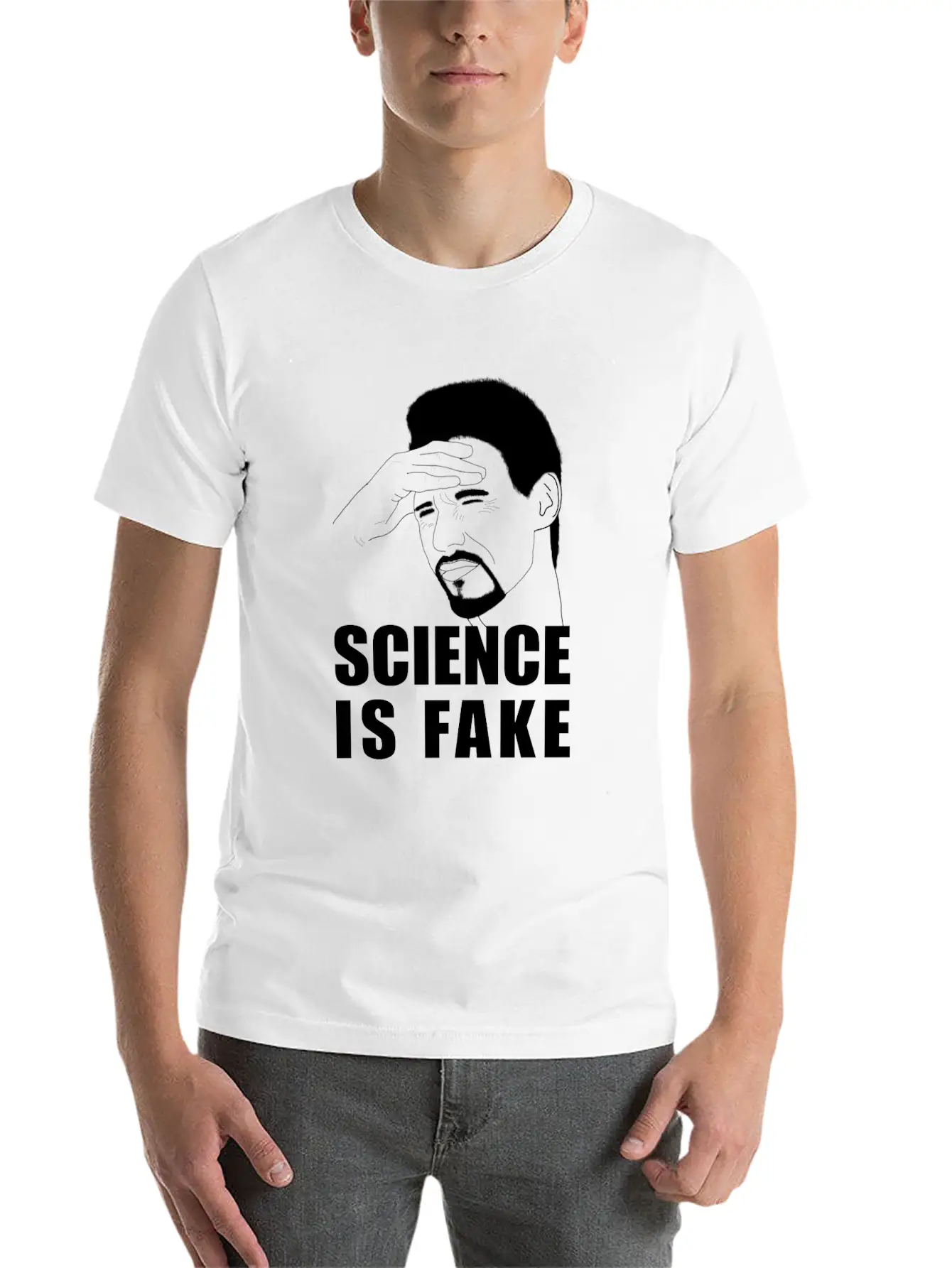 Science Is Fake Unisex Short Sleeve Soft Cotton T-Shirt – Casual Everyday Wear