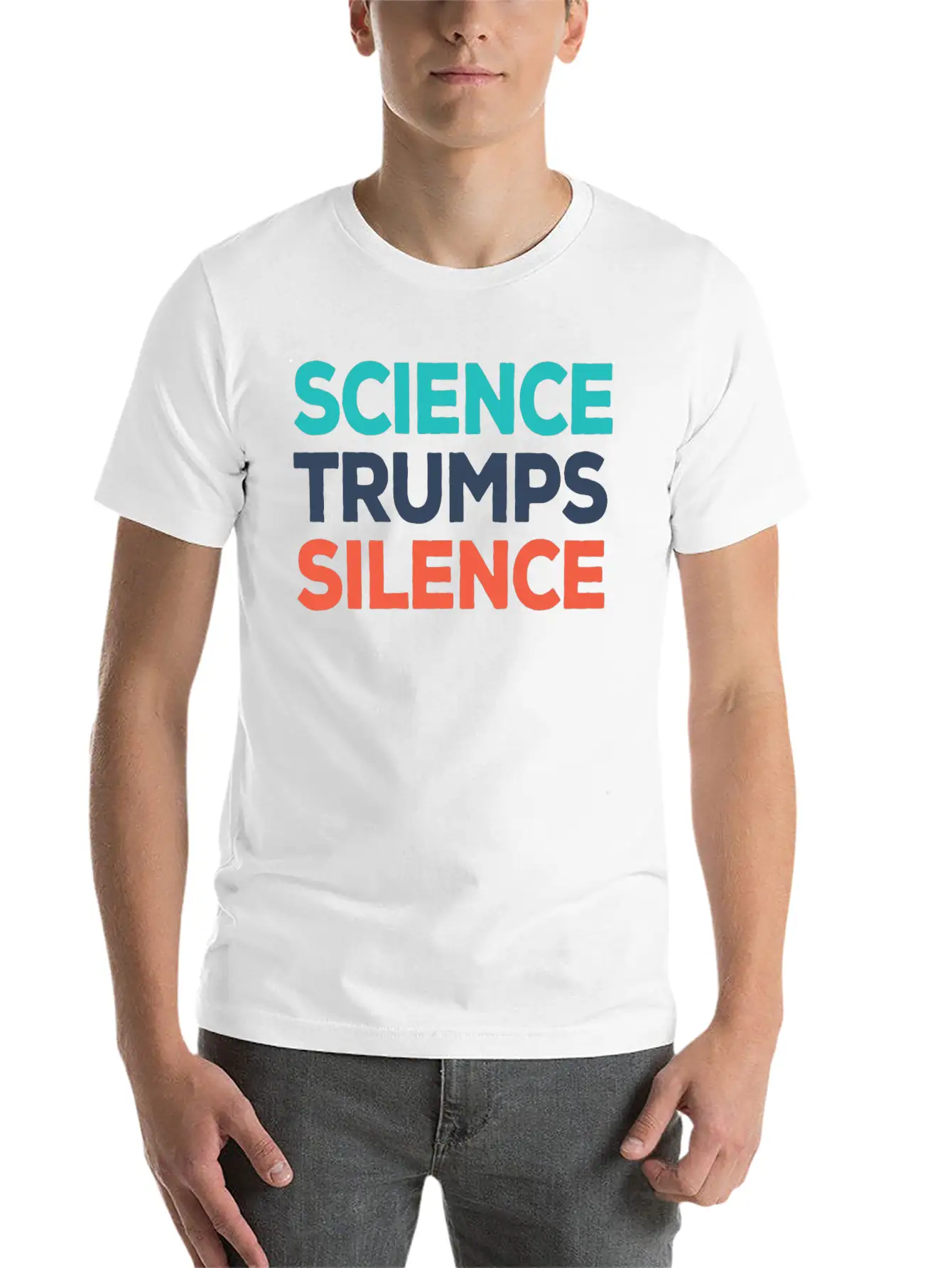 Science Trumps Silence Stylish Everyday T-Shirt – Unisex Basic Cotton Tee