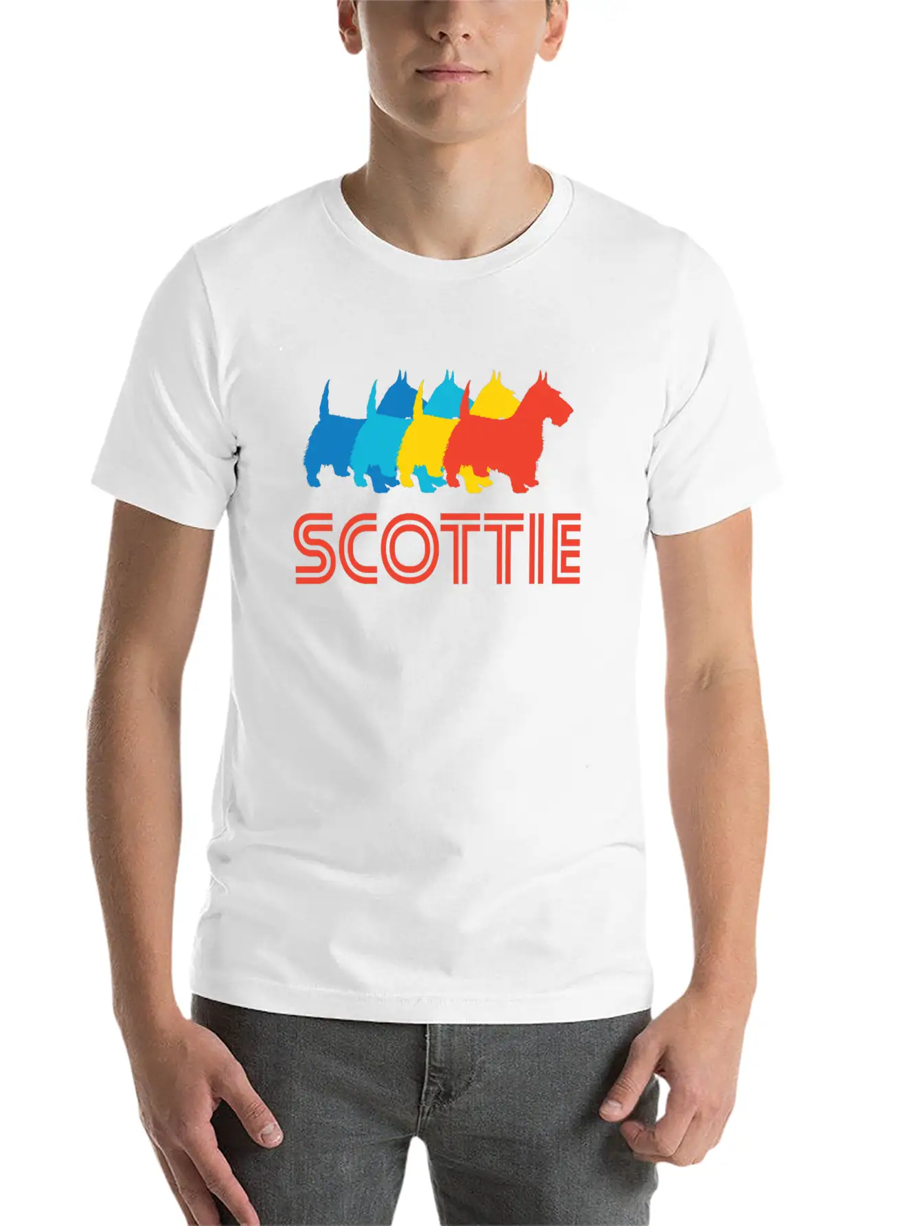 Scottie Pop Art Essential Unisex Summer Tee – Soft Cotton Casual Fit