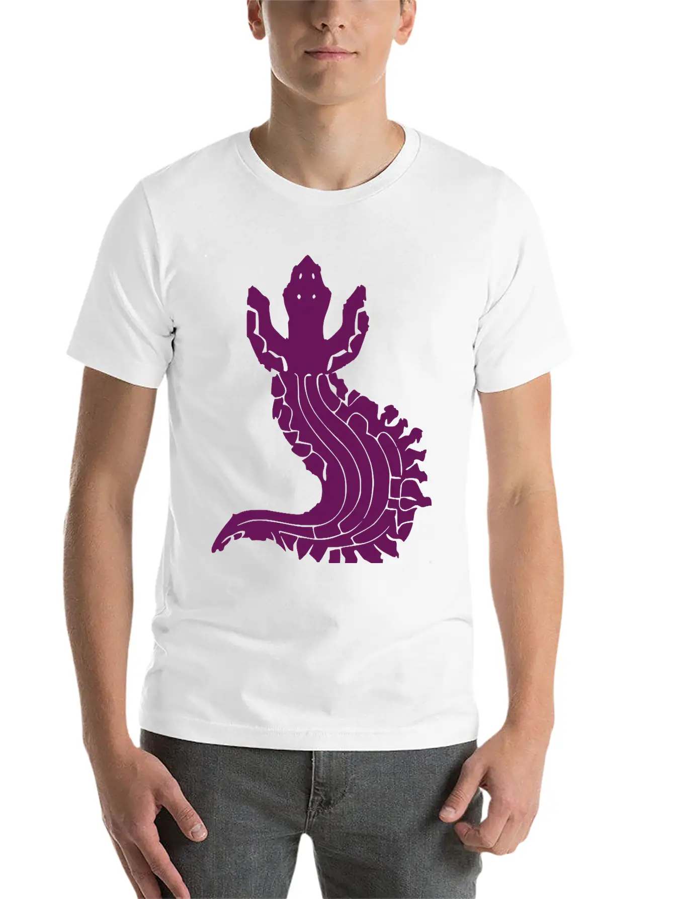 Sea Serpent Tribal Art Vector Unisex Short Sleeve Soft Cotton T-Shirt – Casual Everyday Wear