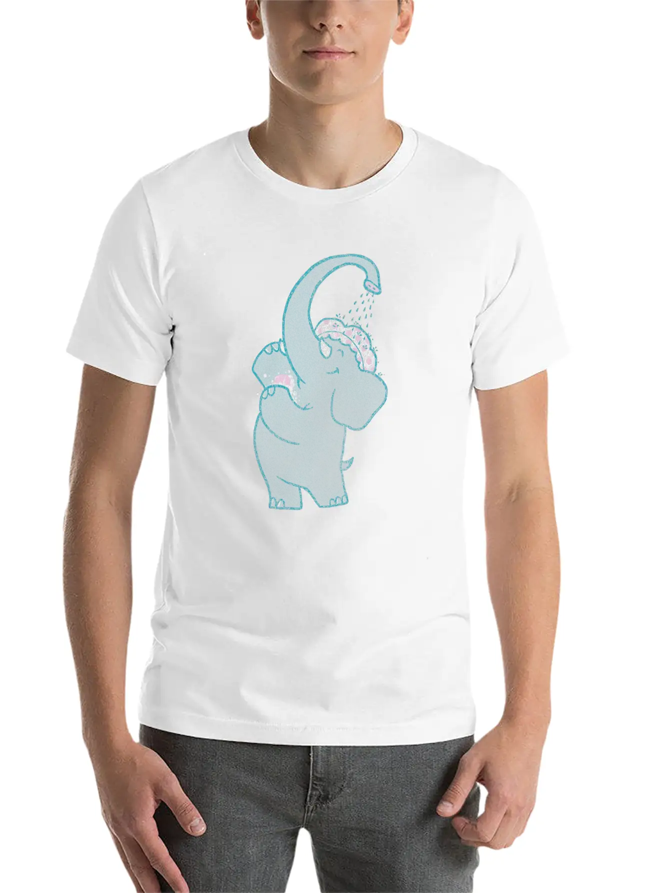 Self Shower Basic Graphic T-Shirt – Daily Comfort In Soft Cotton