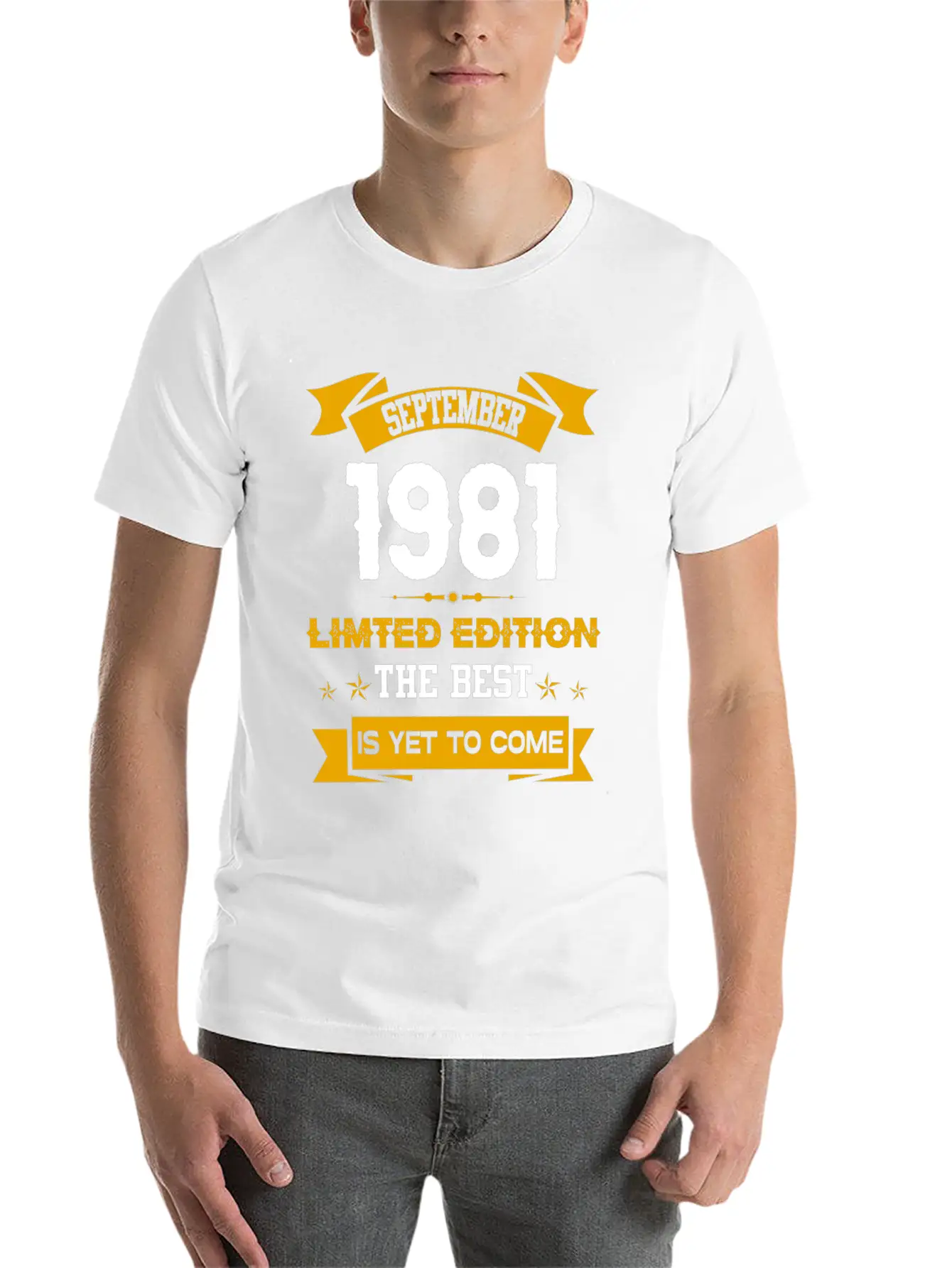 September 1981 Birthday Surprise Essential Unisex Summer Tee – Soft Cotton Casual Fit