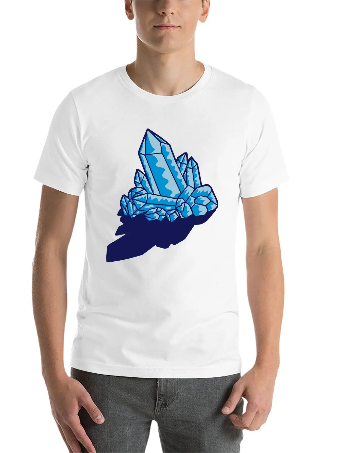 Shadow Crystal Gem Basic Graphic T-Shirt – Daily Comfort In Soft Cotton