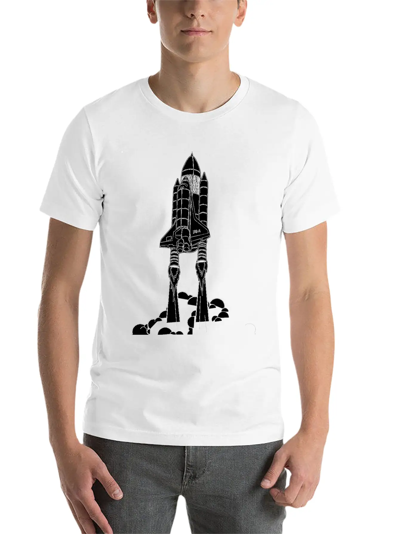 Shuttle Takeoff Unisex Short Sleeve Soft Cotton T-Shirt – Casual Everyday Wear