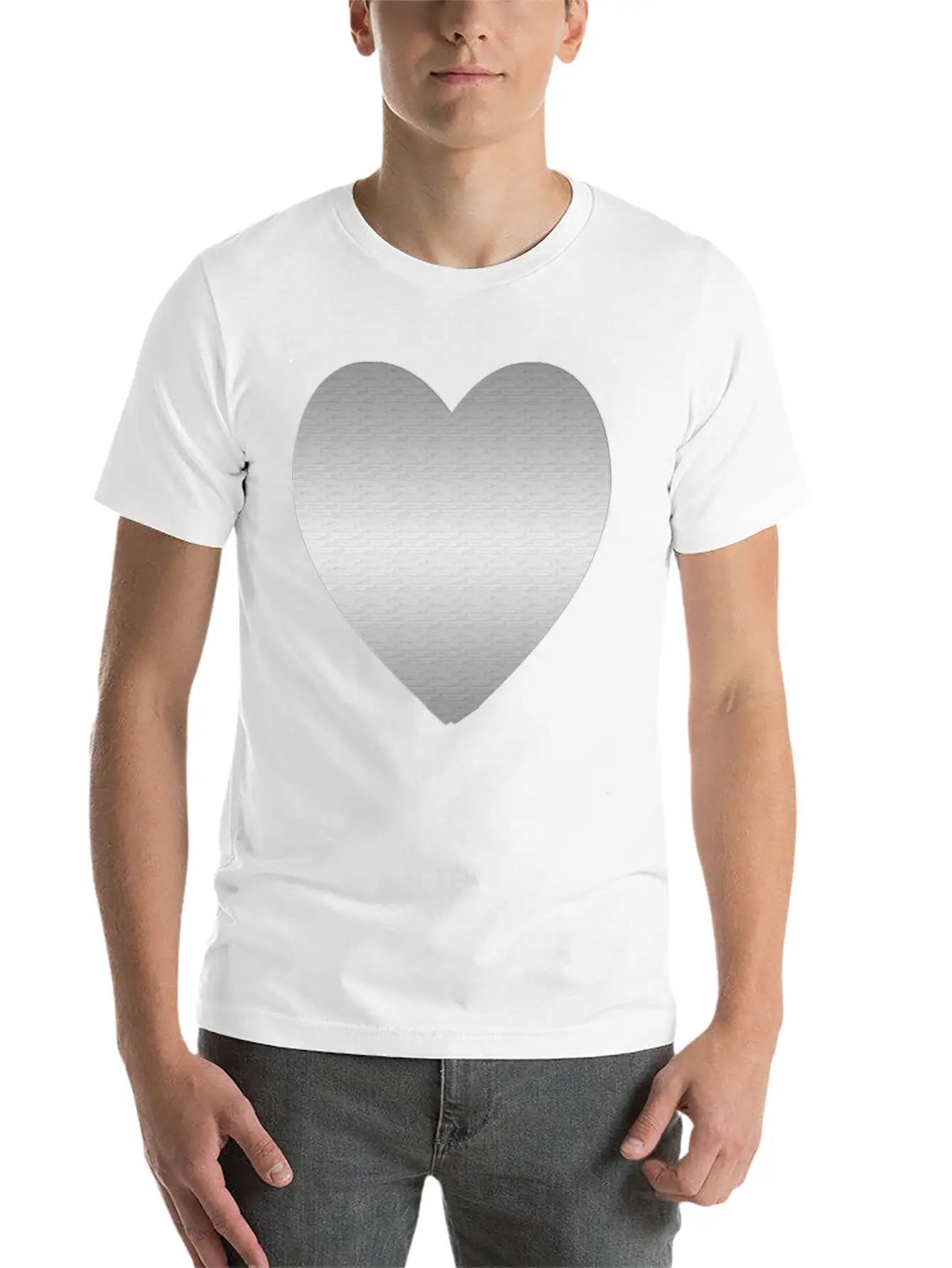 Silver Heart Stylish Everyday T-Shirt – Unisex Basic Cotton Tee
