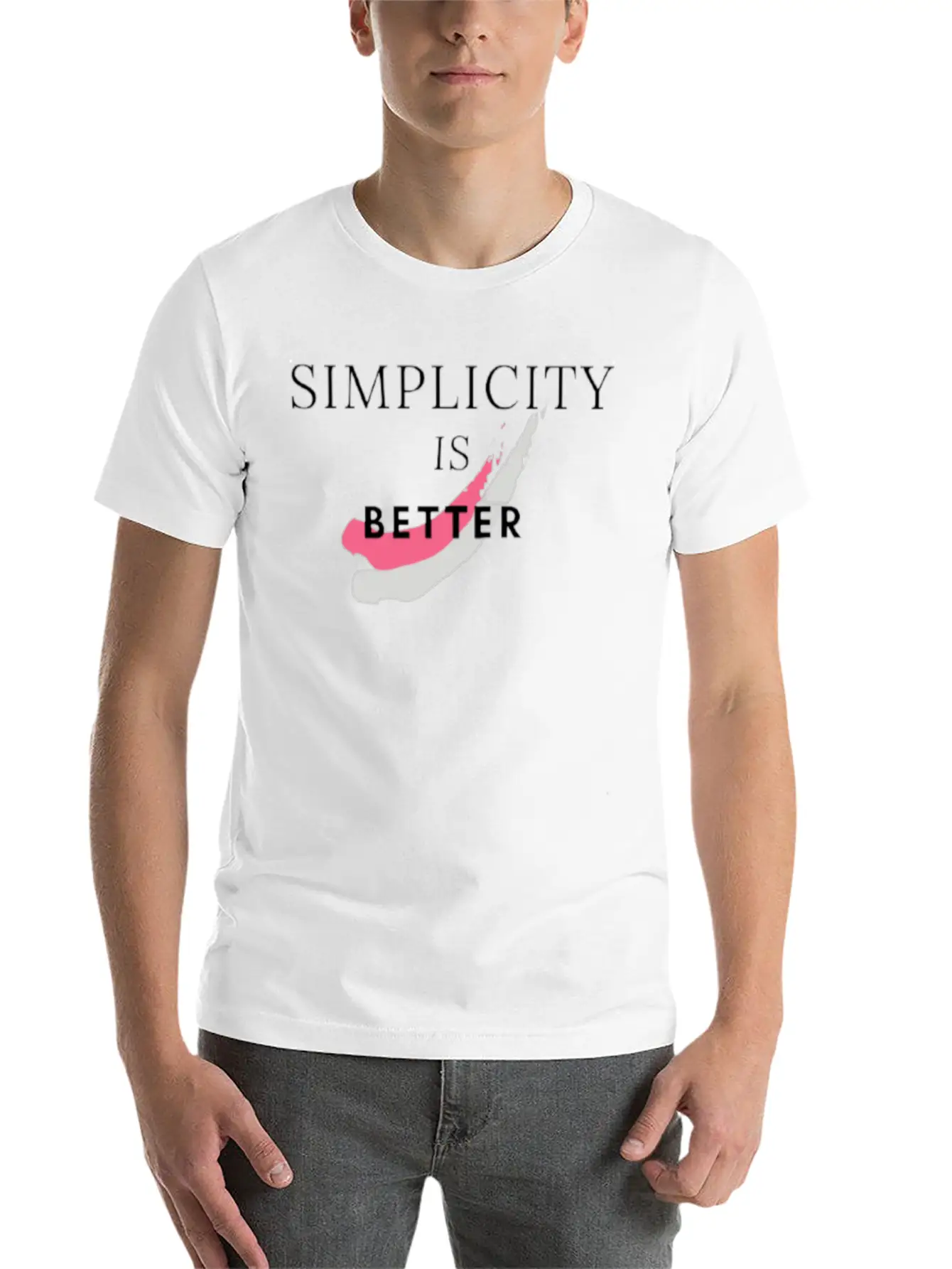 SIMPLICITY IS BETTER Stylish Everyday T-Shirt – Unisex Basic Cotton Tee