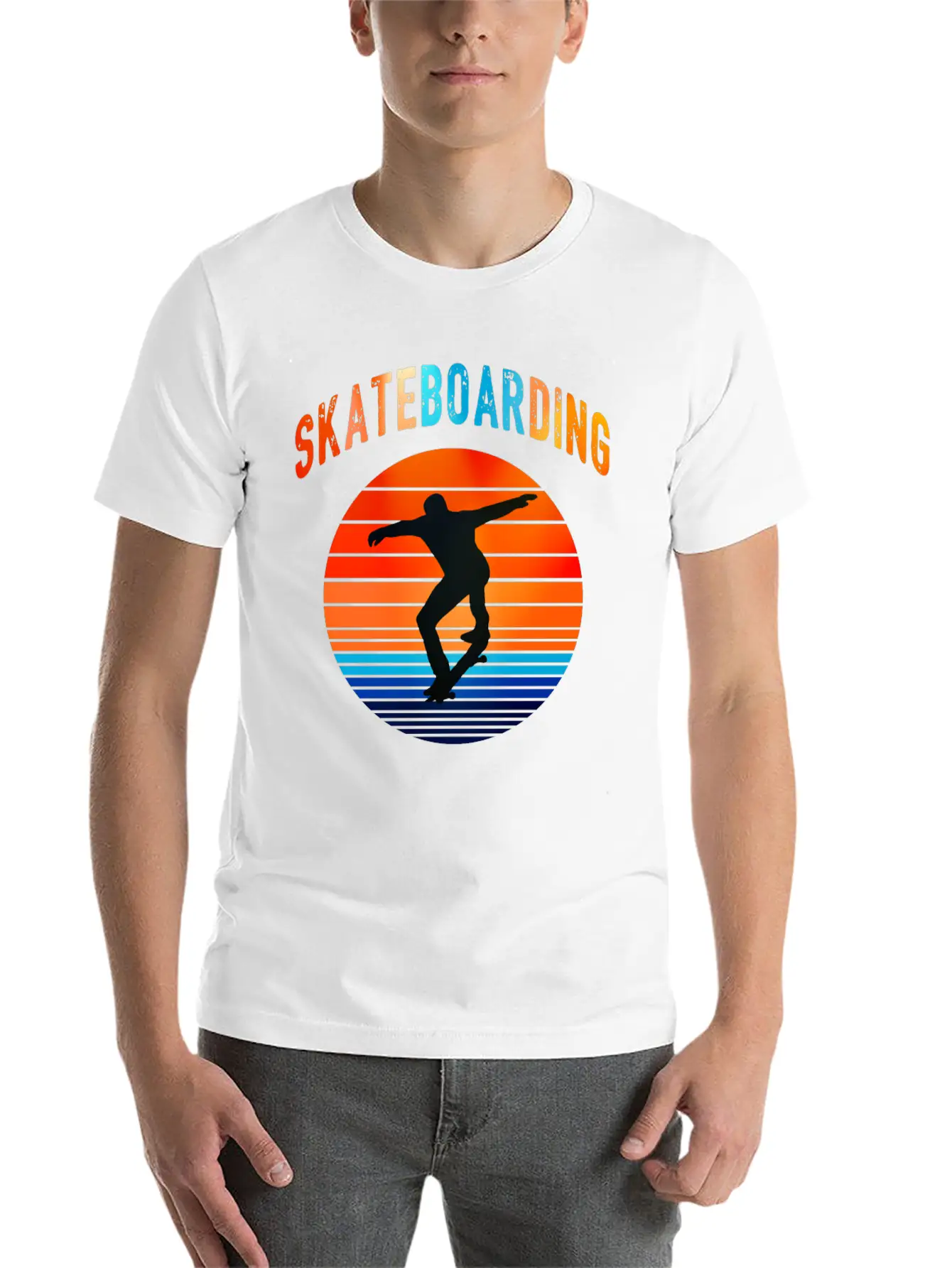 Skateboarding Skater Vintage Gift Skater Unisex Casual T-Shirt – Clean Design For Daily Comfort