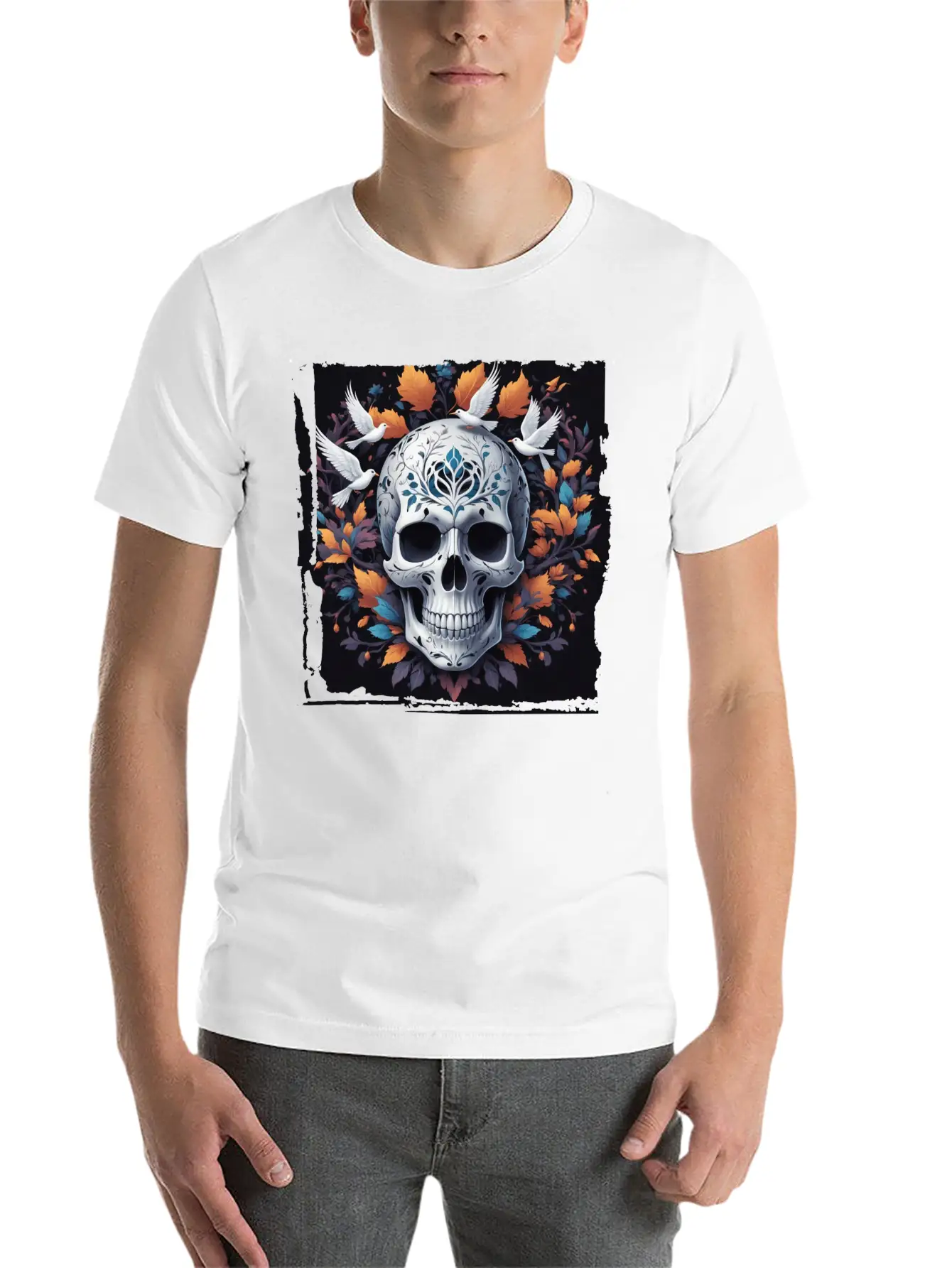 Skull For Women Men Skeleton Gothic Graphic Funny Timeless Short Sleeve Tee – Comfy And Minimalist Design