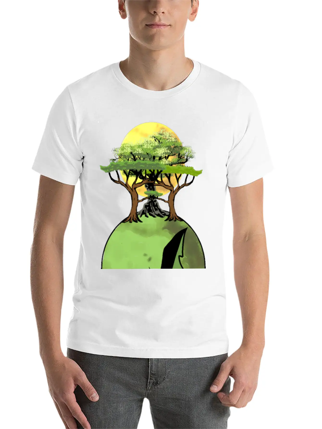 Skull Mother Earth Rainforst Co2 Climate Flora Stylish Everyday T-Shirt – Unisex Basic Cotton Tee