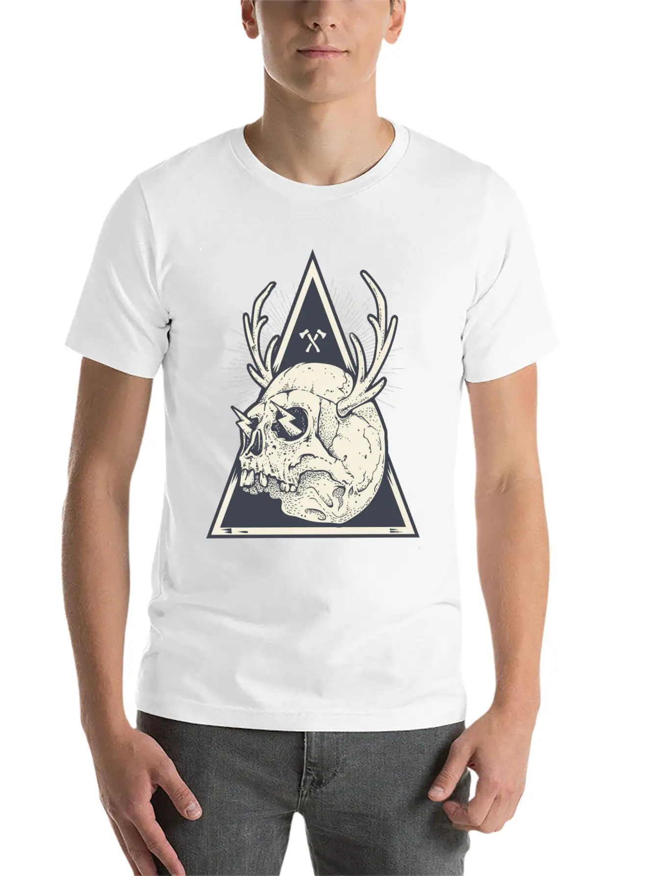 Skull Unisex Short Sleeve Soft Cotton T-Shirt – Casual Everyday Wear