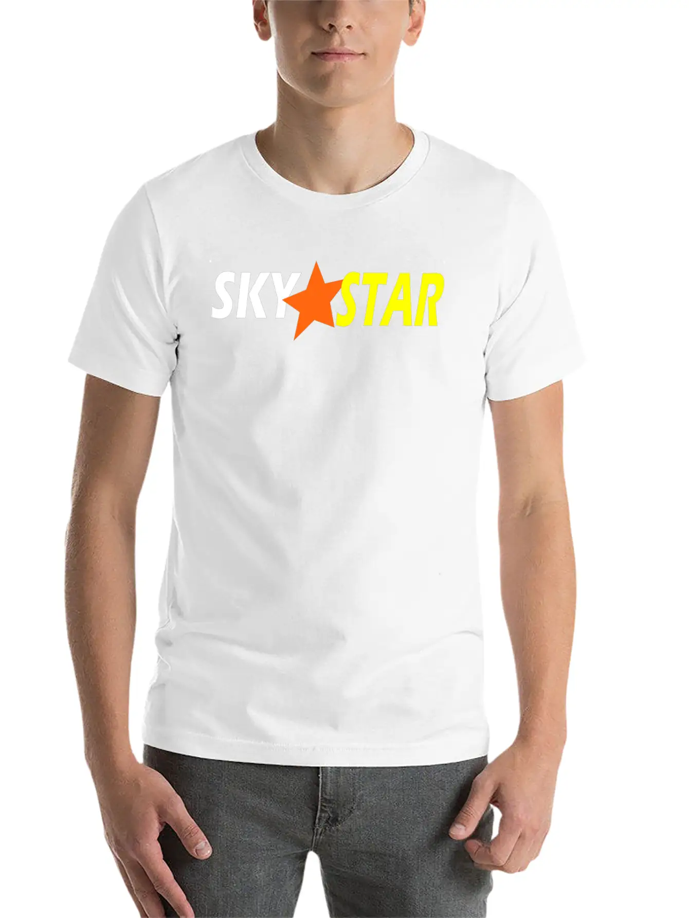Sky Srat Design Unisex Short Sleeve Soft Cotton T-Shirt – Casual Everyday Wear