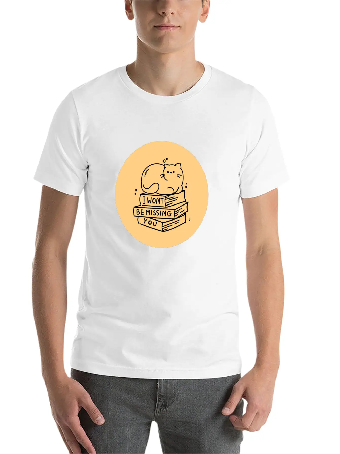 Sleepy Paw Cat Minimal T-shirts Stylish Everyday T-Shirt – Unisex Basic Cotton Tee