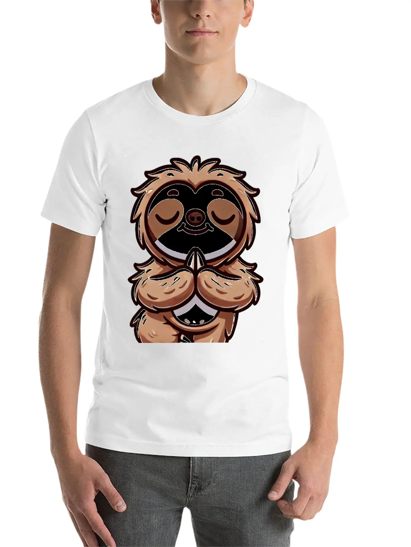 Sloth Yoga Meditation Autogenic Training Balance Timeless Short Sleeve Tee – Comfy And Minimalist Design