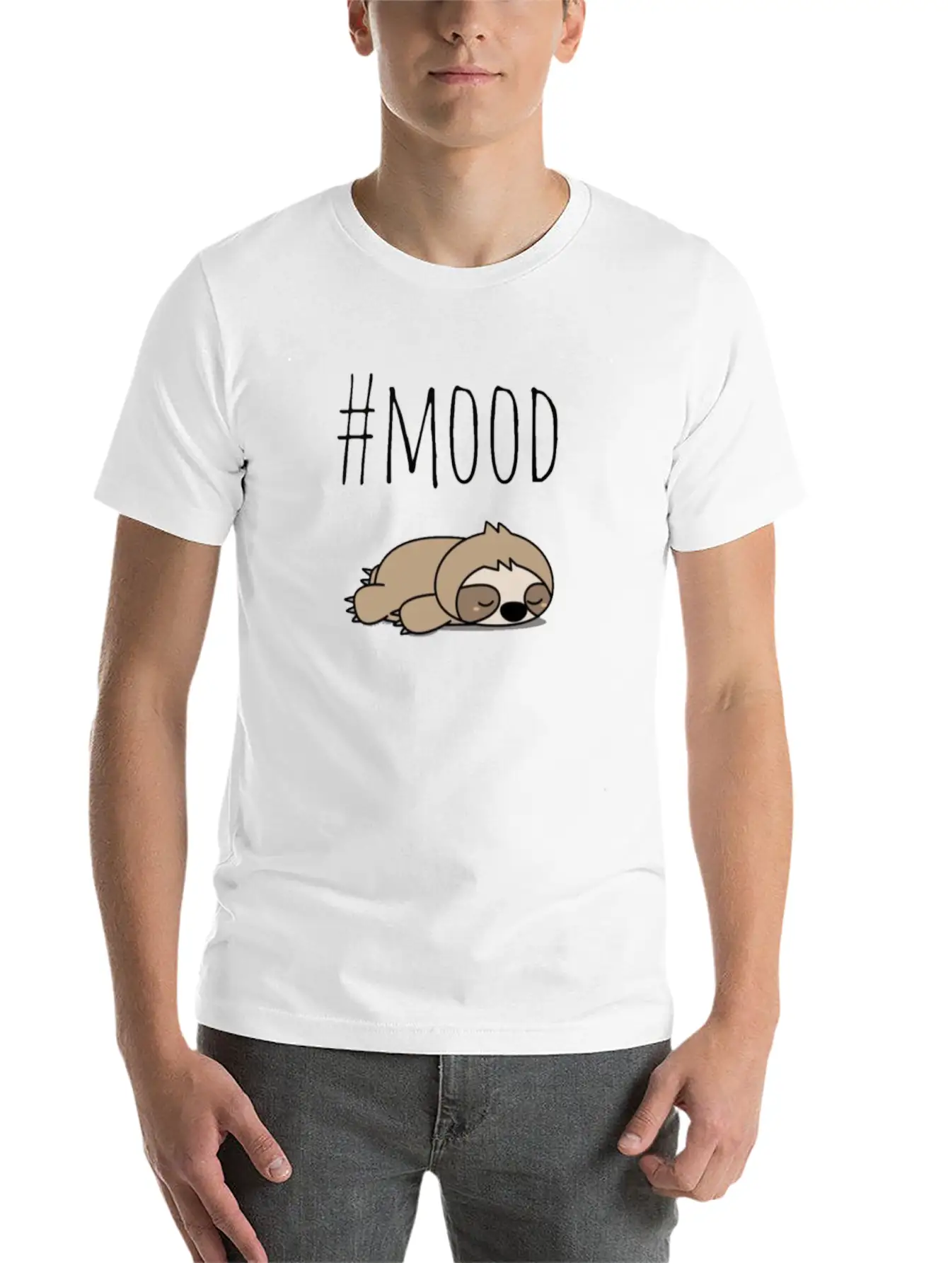 Slothy Mood Stylish Everyday T-Shirt – Unisex Basic Cotton Tee