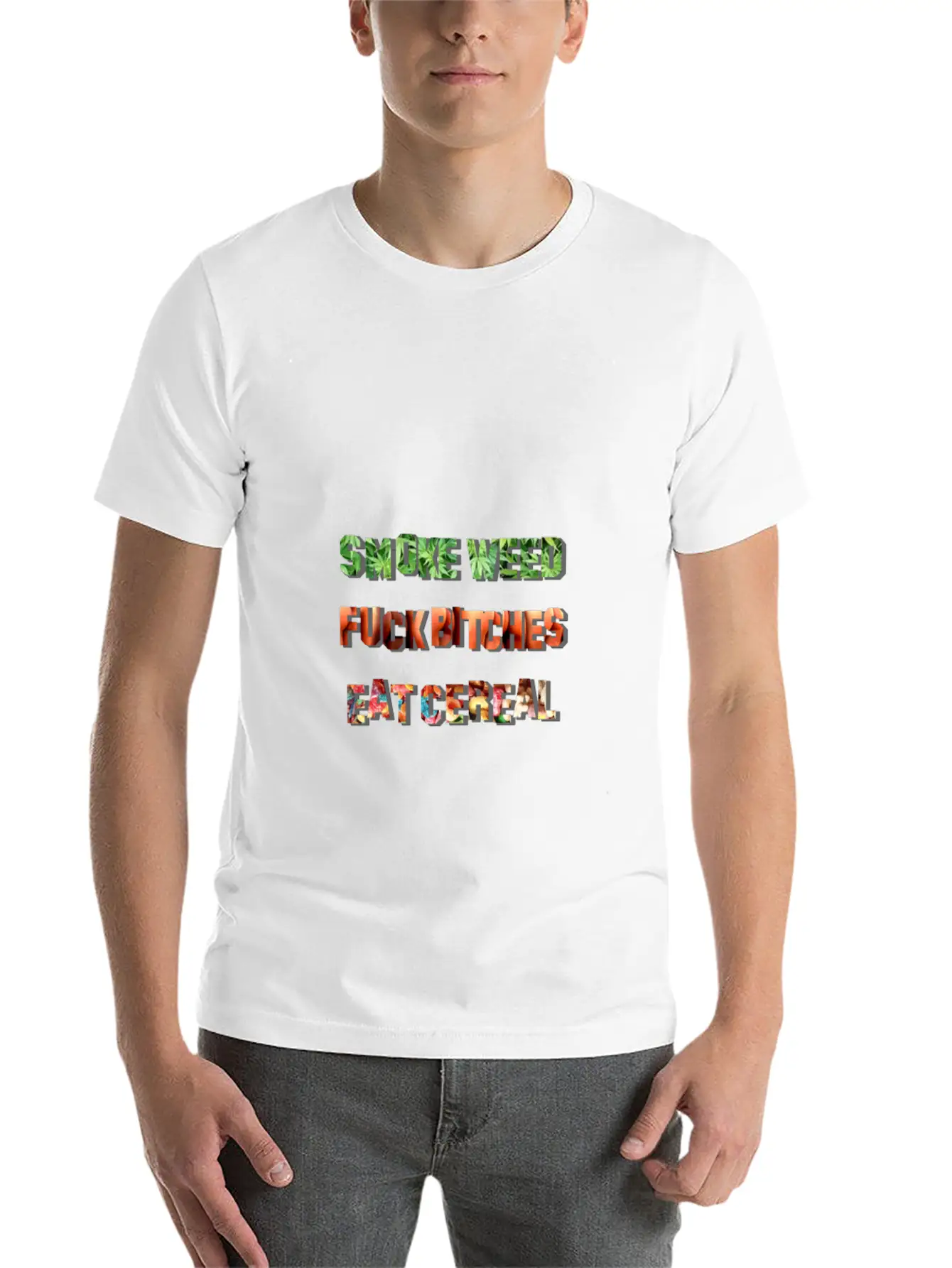 Smoke Fuck Eat Unisex Short Sleeve Soft Cotton T-Shirt – Casual Everyday Wear