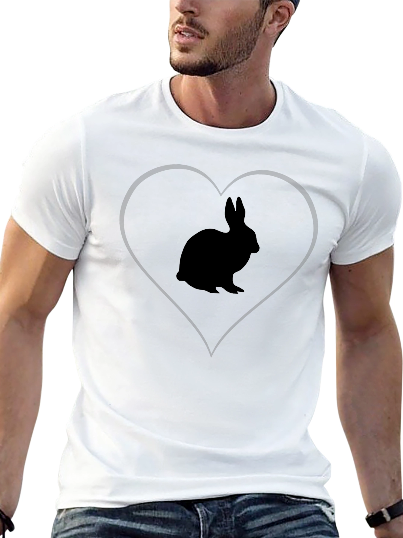 Rabbit Heart T-Shirt - Soft Cotton Tee