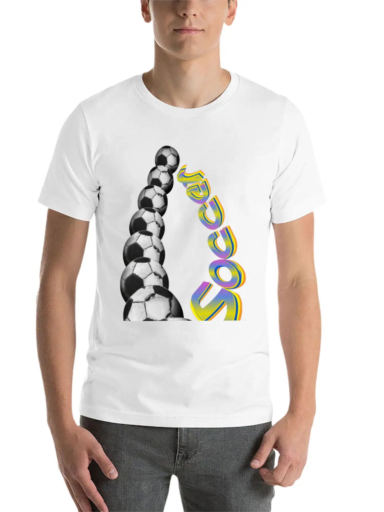Soccer Balls Comfortable Minimalist Graphic Tee – Summer Style Essential