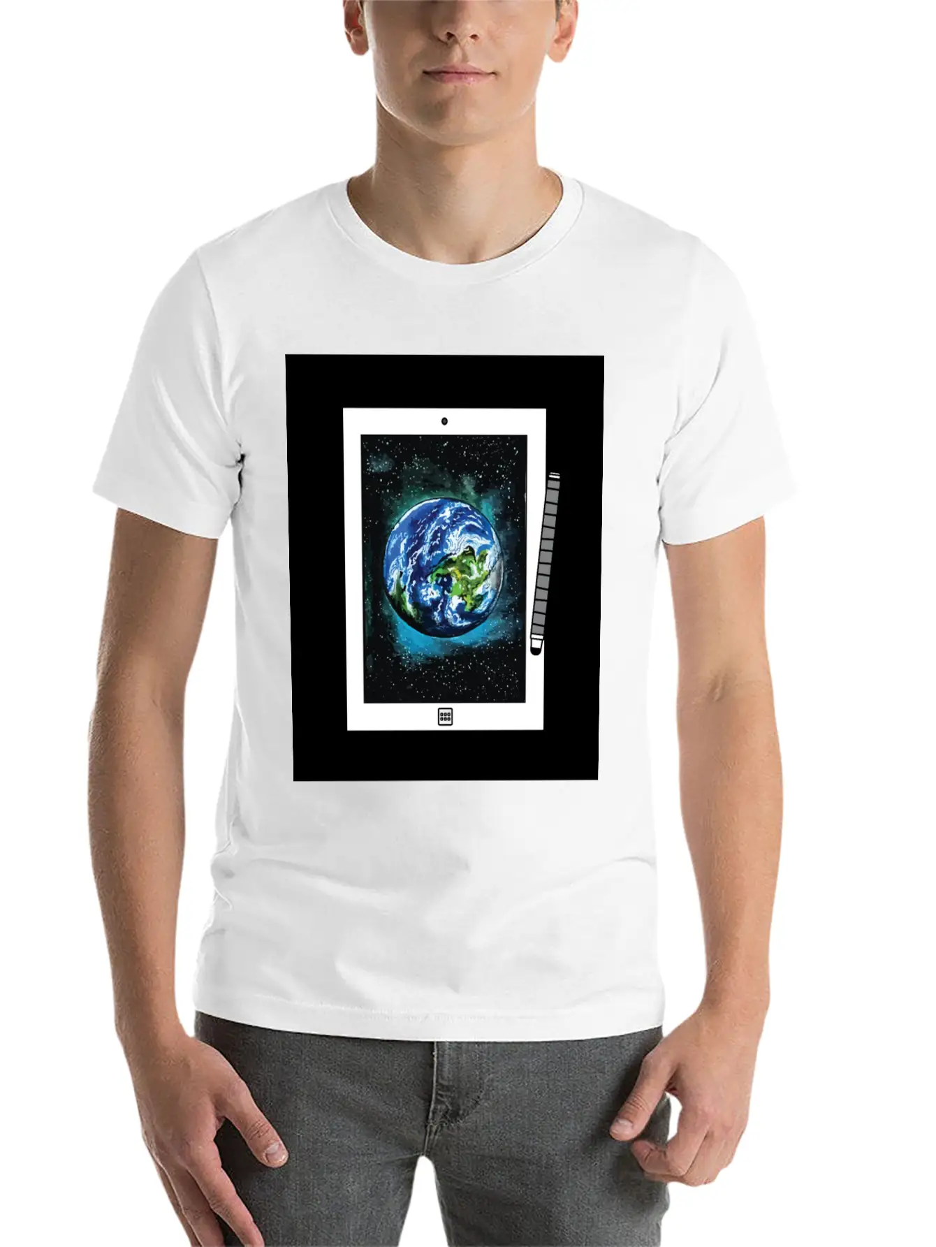 Solar System Universe Planet Earth Stylish Everyday T-Shirt – Unisex Basic Cotton Tee