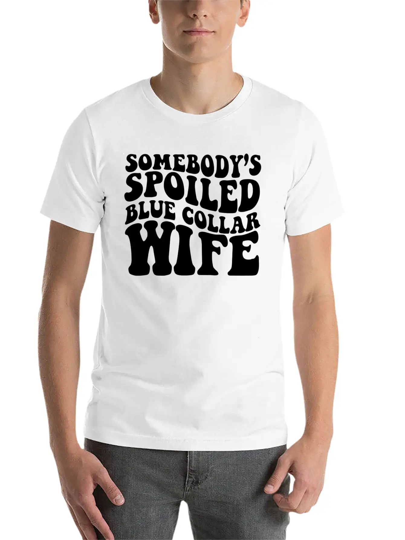 Somebody'S Spoiled Blue Collar Wife Essential Unisex Summer Tee – Soft Cotton Casual Fit