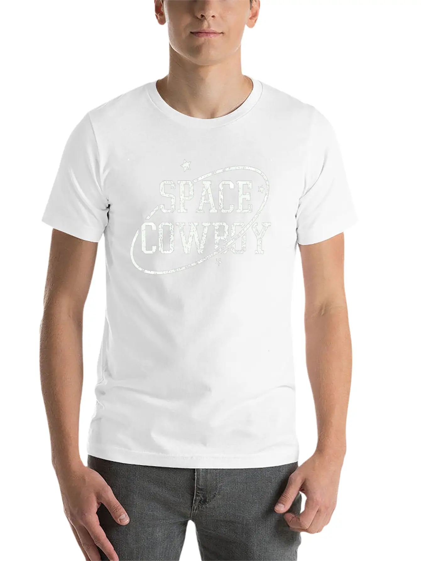 Space Cowboy Comfortable Minimalist Graphic Tee – Summer Style Essential