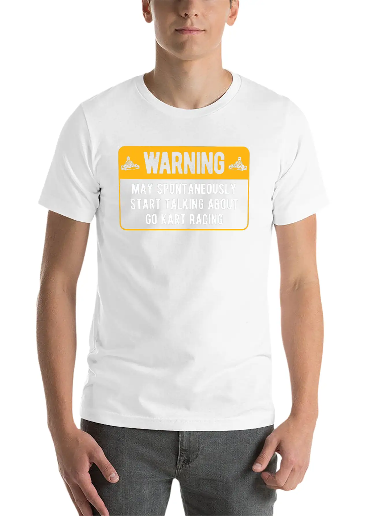 Spontaneously Start Talking Karting Go Kart Racing Unisex Short Sleeve Soft Cotton T-Shirt – Casual Everyday Wear