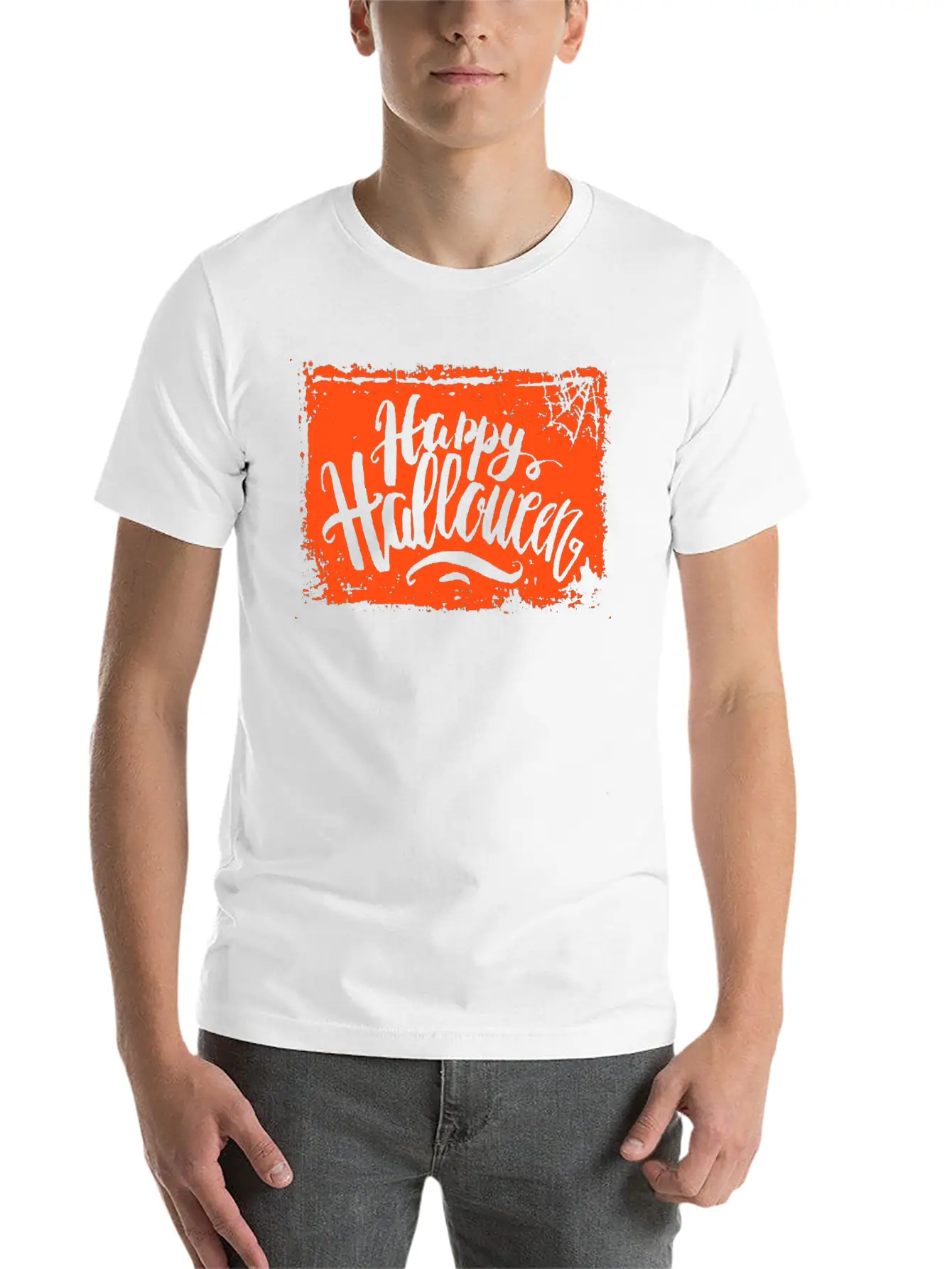 Spooky Grunge Happy Halloween Stylish Everyday T-Shirt – Unisex Basic Cotton Tee