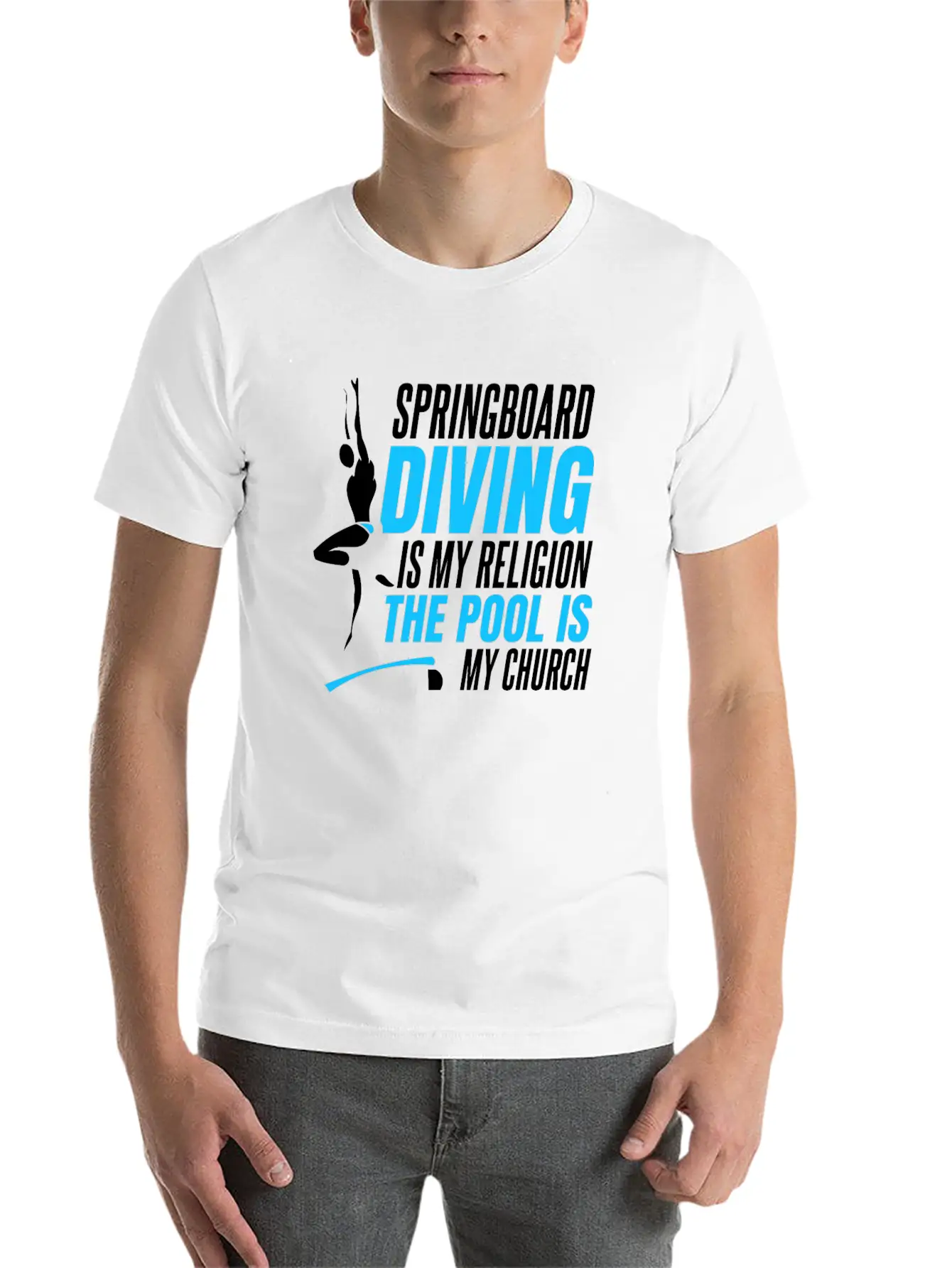 Springboard Diving Comfortable Minimalist Graphic Tee – Summer Style Essential