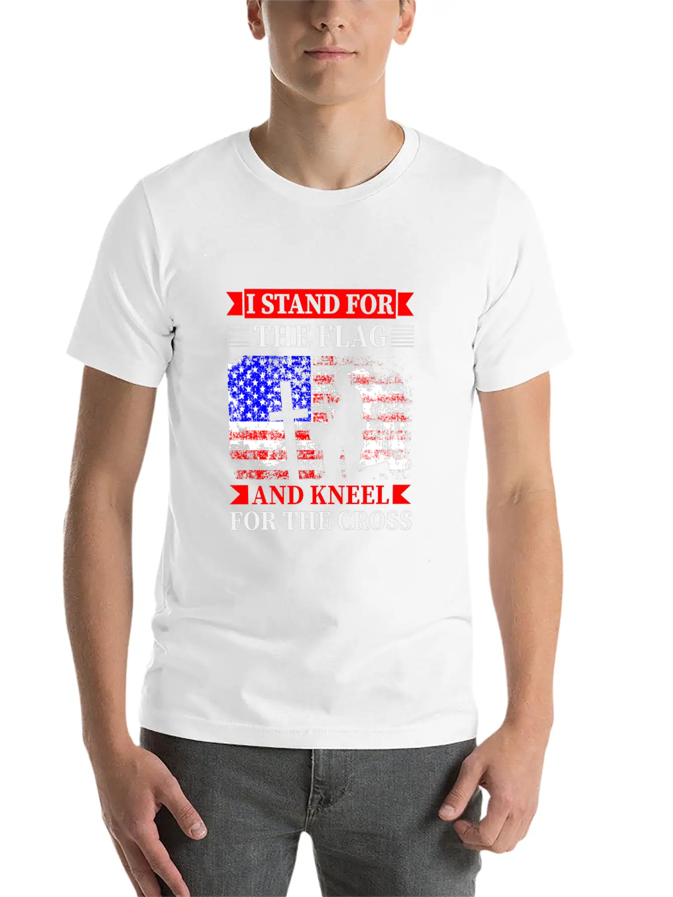 Stand For The Flag Kneel For The Cross Timeless Short Sleeve Tee – Comfy And Minimalist Design