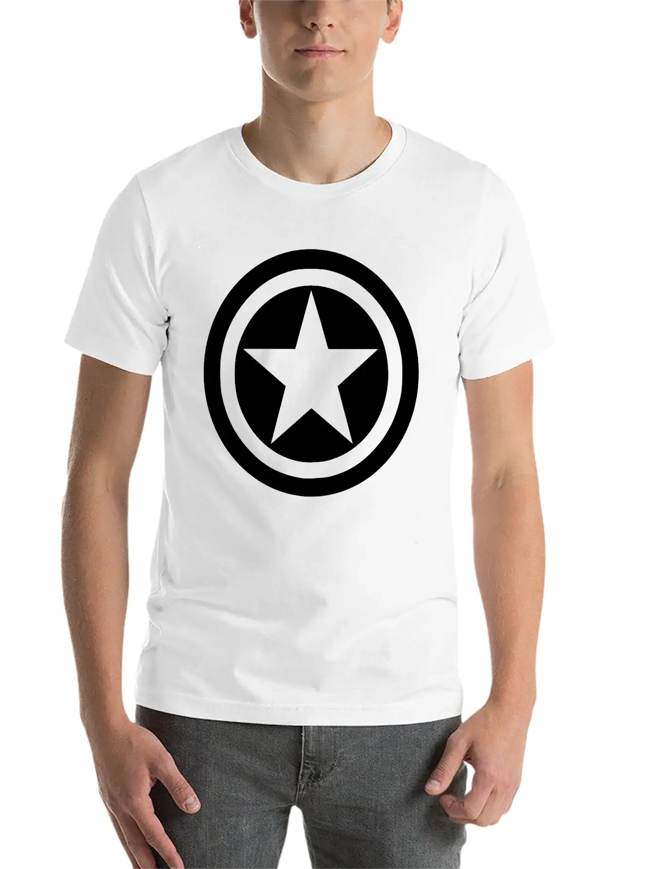 Star In Circles Relaxed Everyday Tee – Lightweight And Durable Cotton
