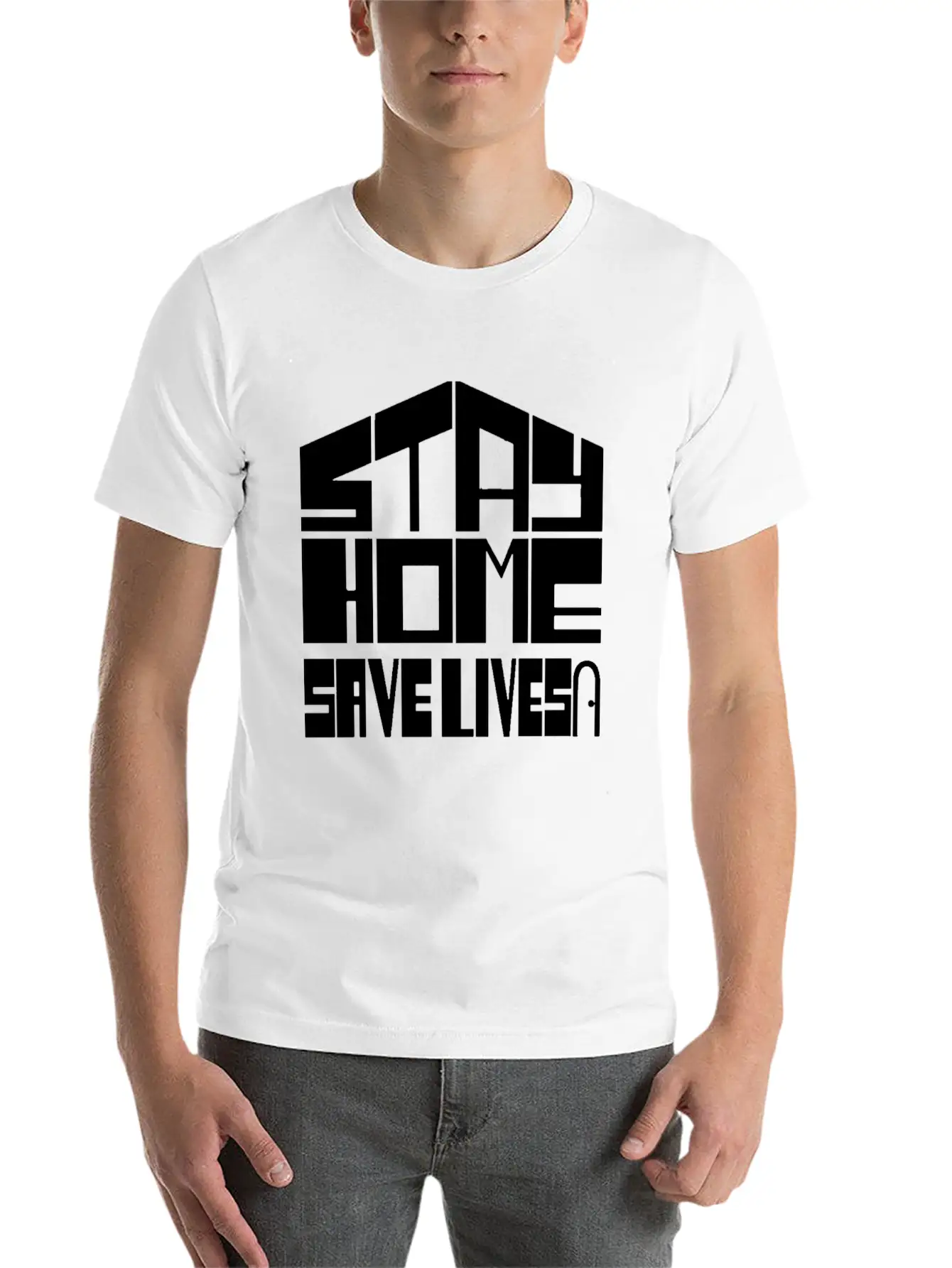 Stay Home Save Lives Unisex Casual T-Shirt – Clean Design For Daily Comfort