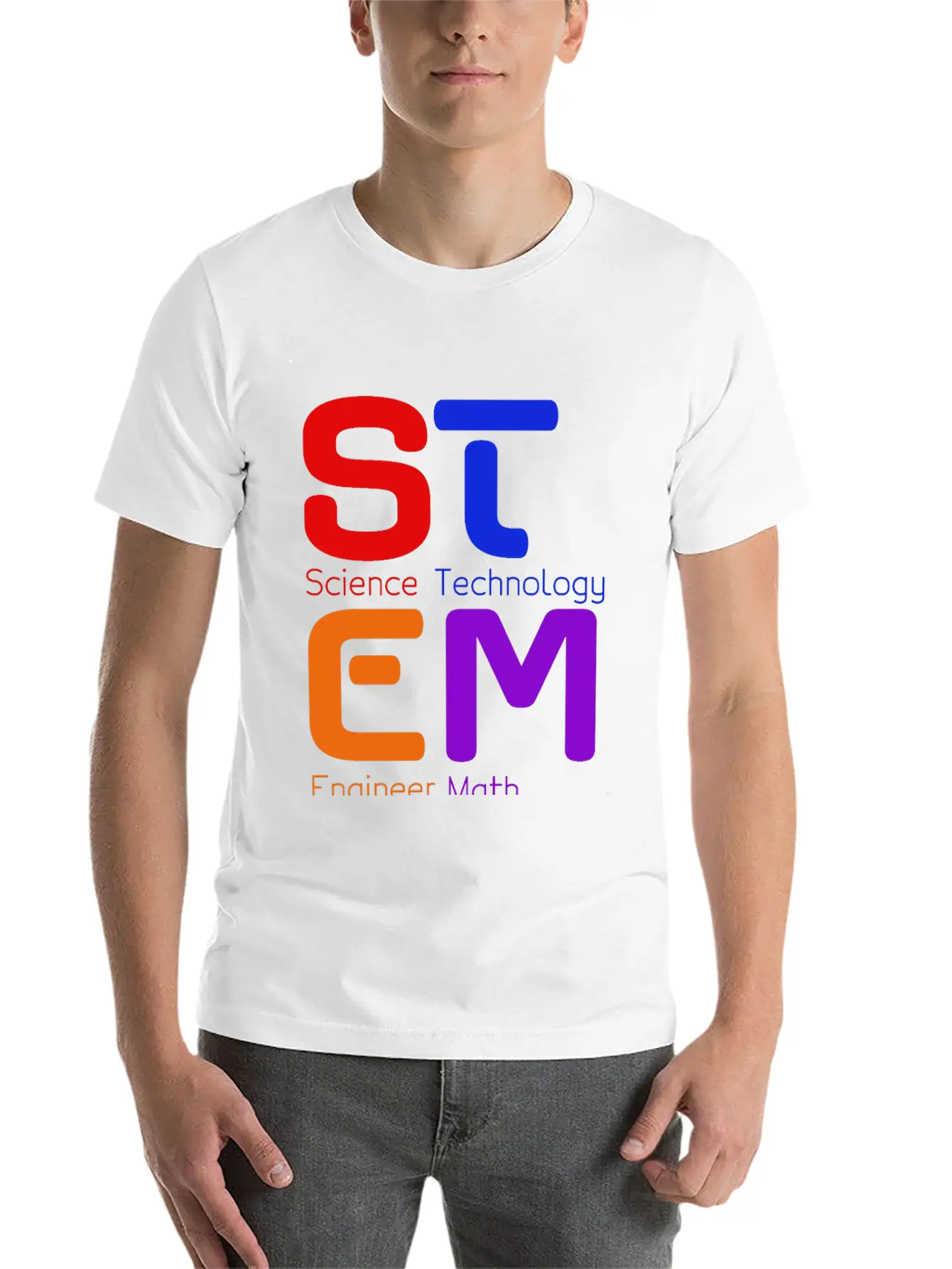 STEM Logo Basic Graphic T-Shirt – Daily Comfort In Soft Cotton