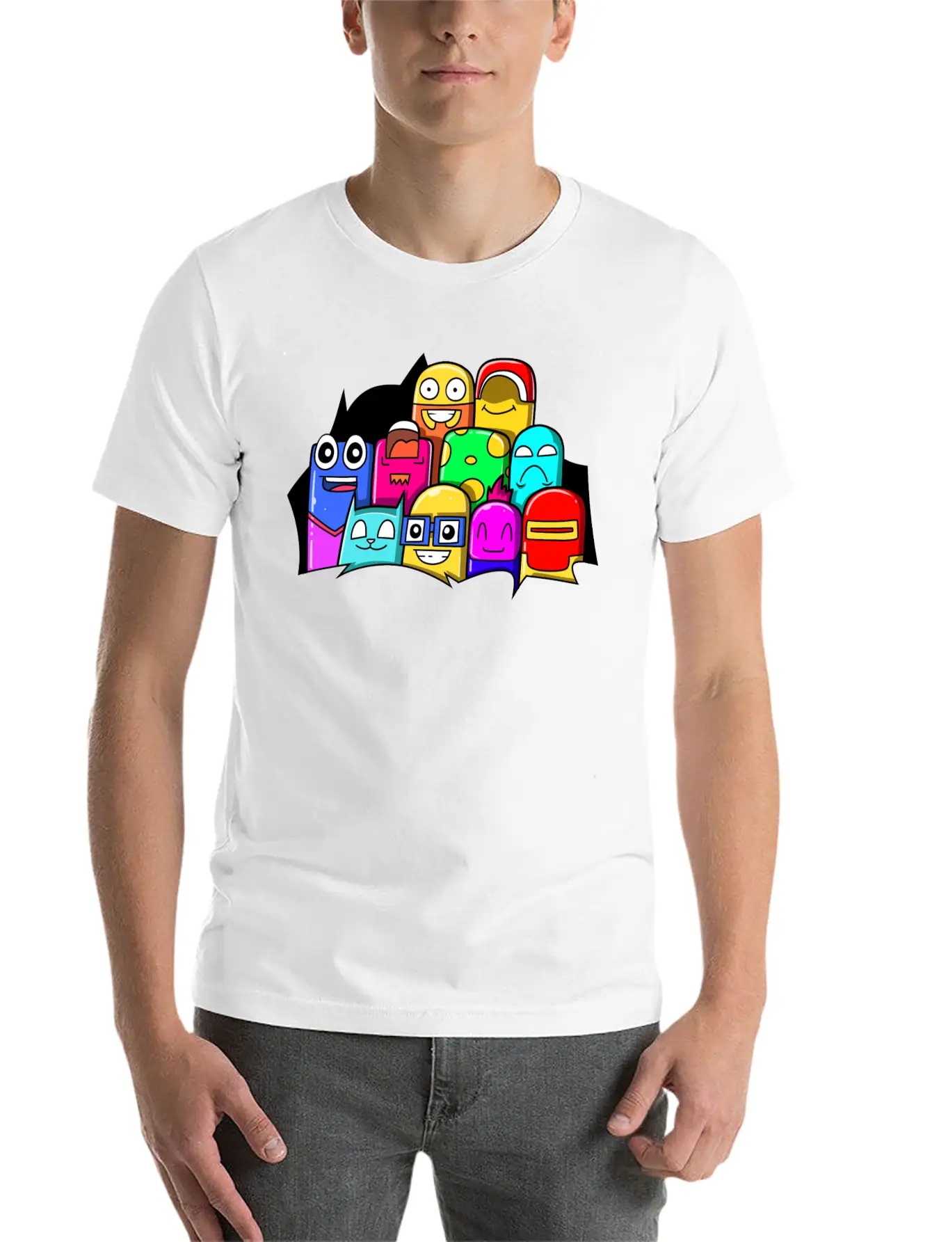 Street Art Cinema Cute Monsters Basic Graphic T-Shirt – Daily Comfort In Soft Cotton