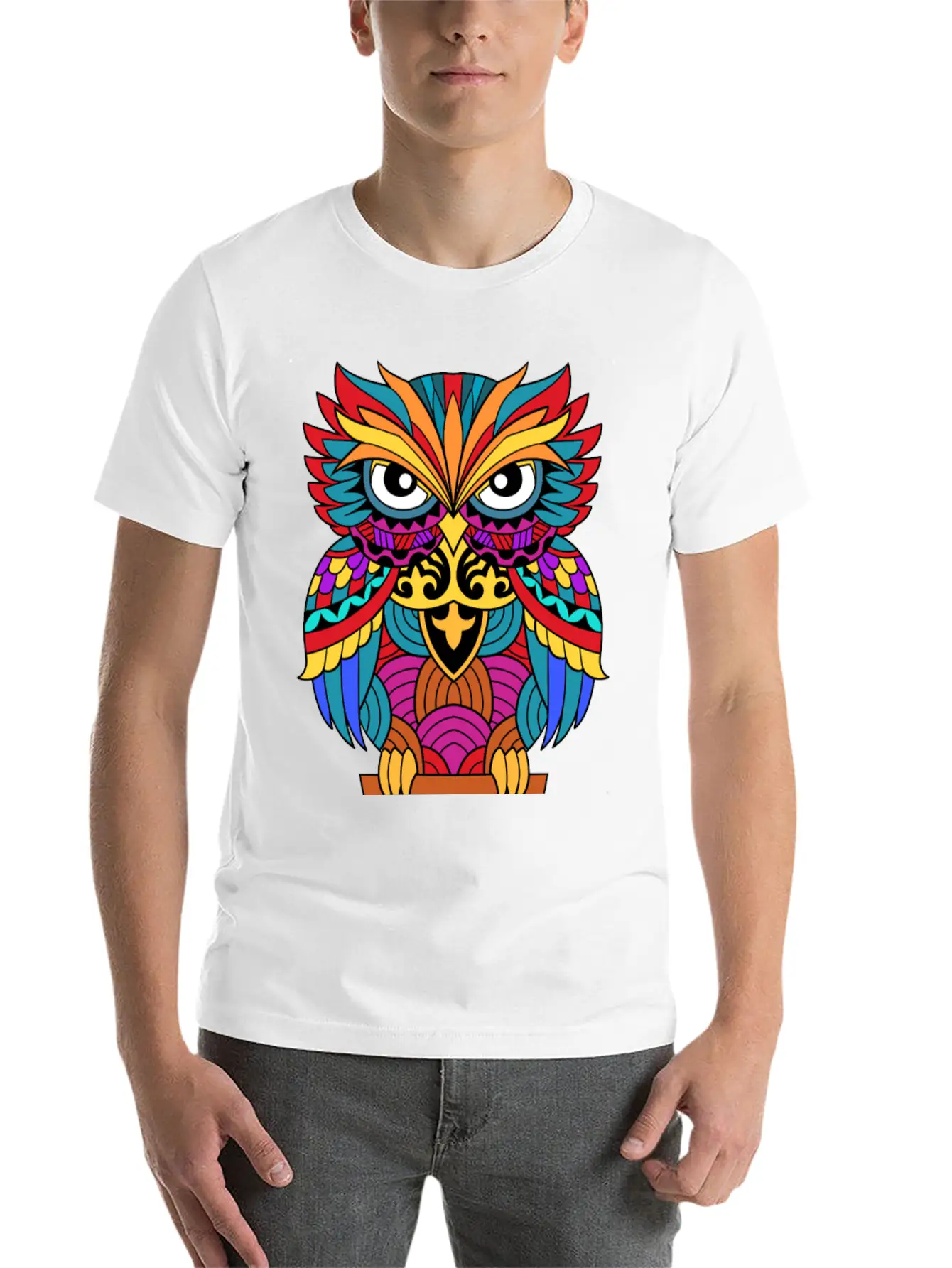Street Art Owl For A Street Art Fans Artists Unisex Casual T-Shirt – Clean Design For Daily Comfort