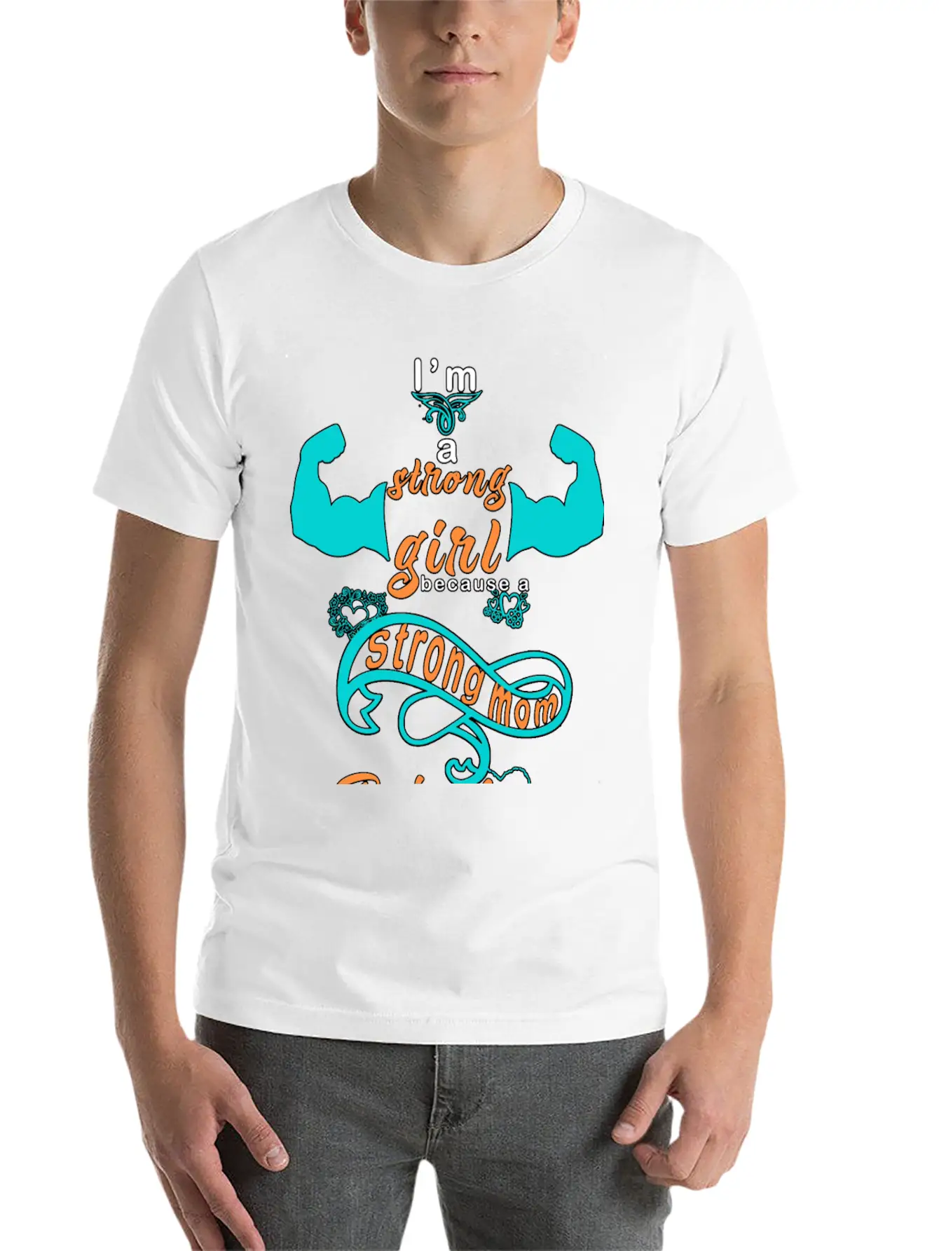 Strong Girl By A Strong Mom Timeless Short Sleeve Tee – Comfy And Minimalist Design