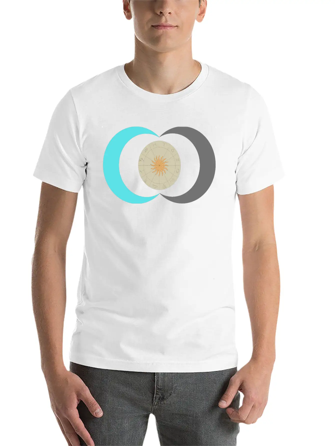 Sun And Moon Stylish Everyday T-Shirt – Unisex Basic Cotton Tee