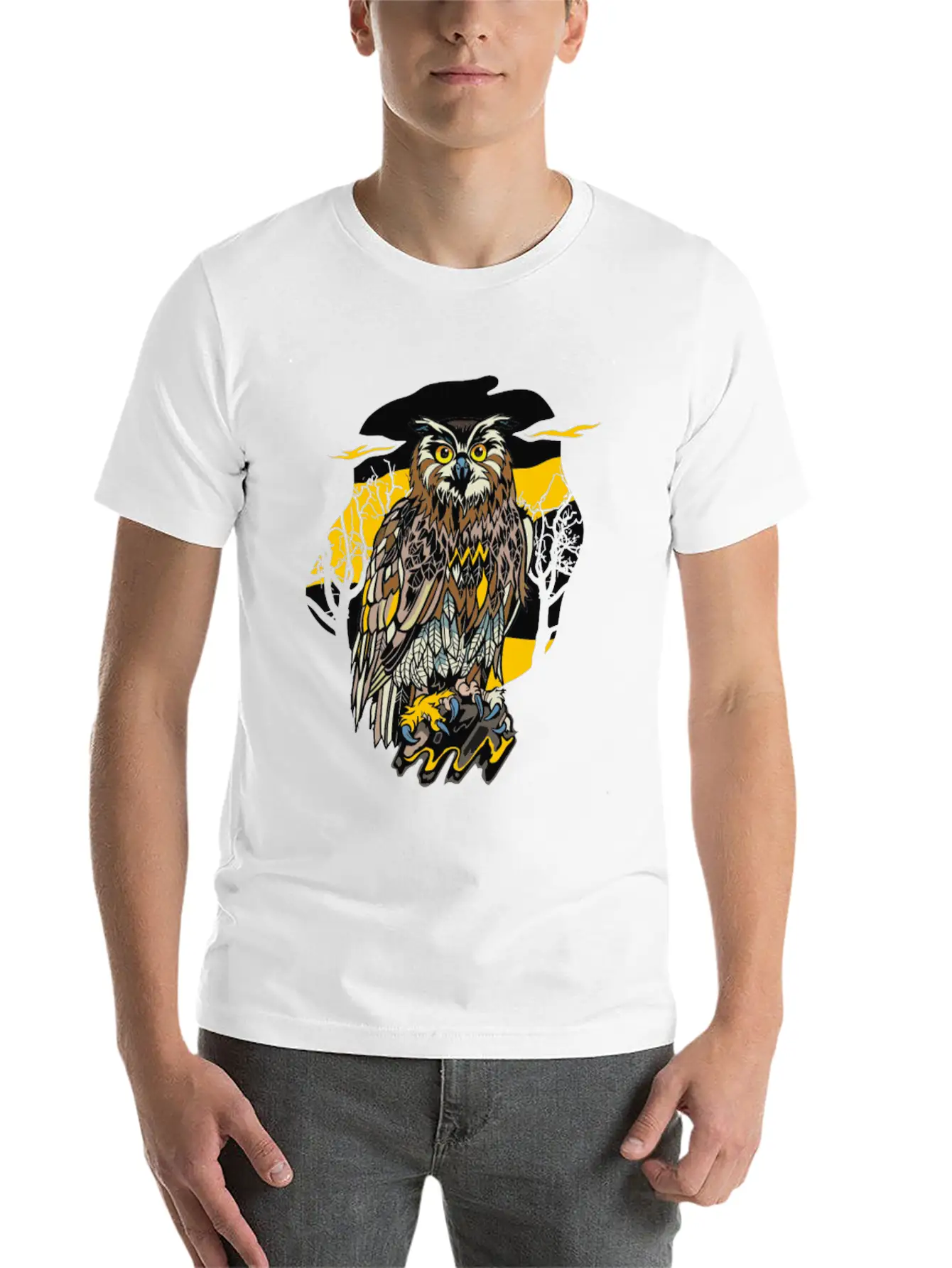 Sundown Owl Stylish Everyday T-Shirt – Unisex Basic Cotton Tee