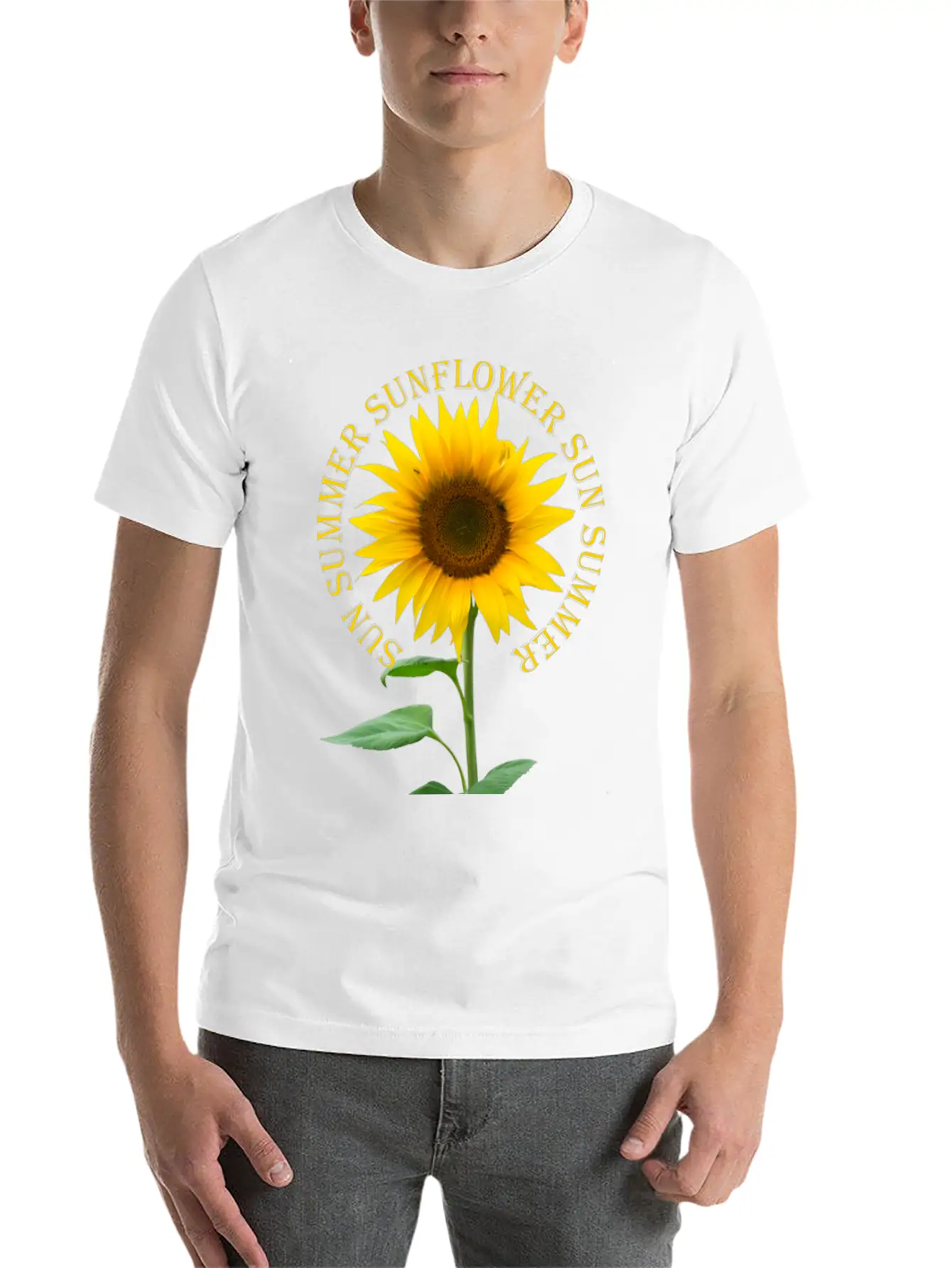 Sunflower Basic Graphic T-Shirt – Daily Comfort In Soft Cotton