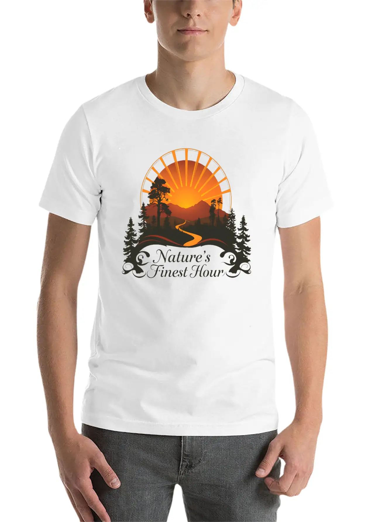 Sunset Over National Park Stylish Everyday T-Shirt – Unisex Basic Cotton Tee