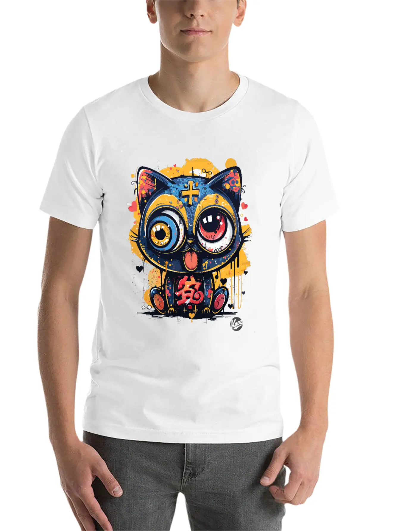 Super Crazy Cool Graffiti Cat Timeless Short Sleeve Tee – Comfy And Minimalist Design