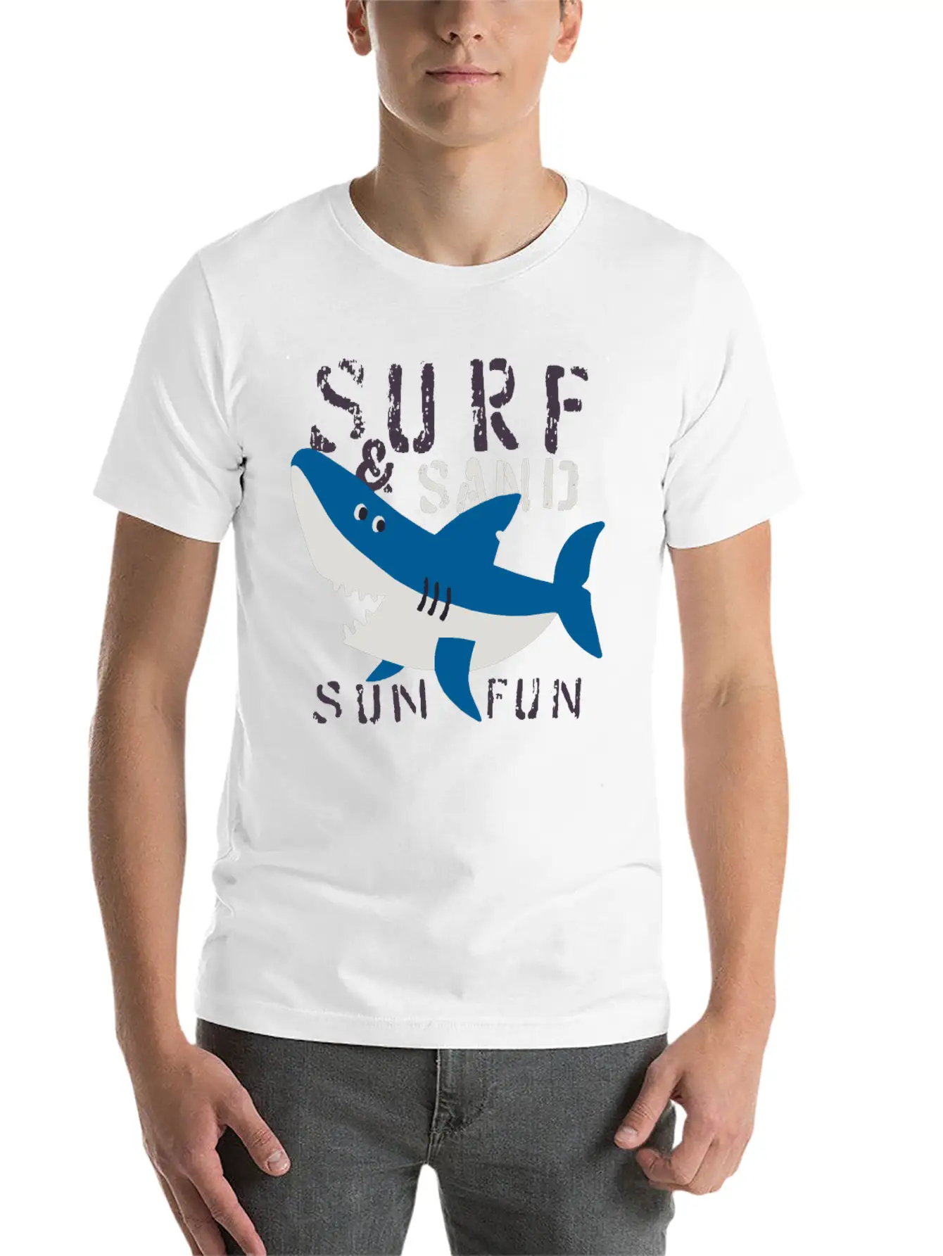 Surf Sand Sun Fun Stylish Everyday T-Shirt – Unisex Basic Cotton Tee