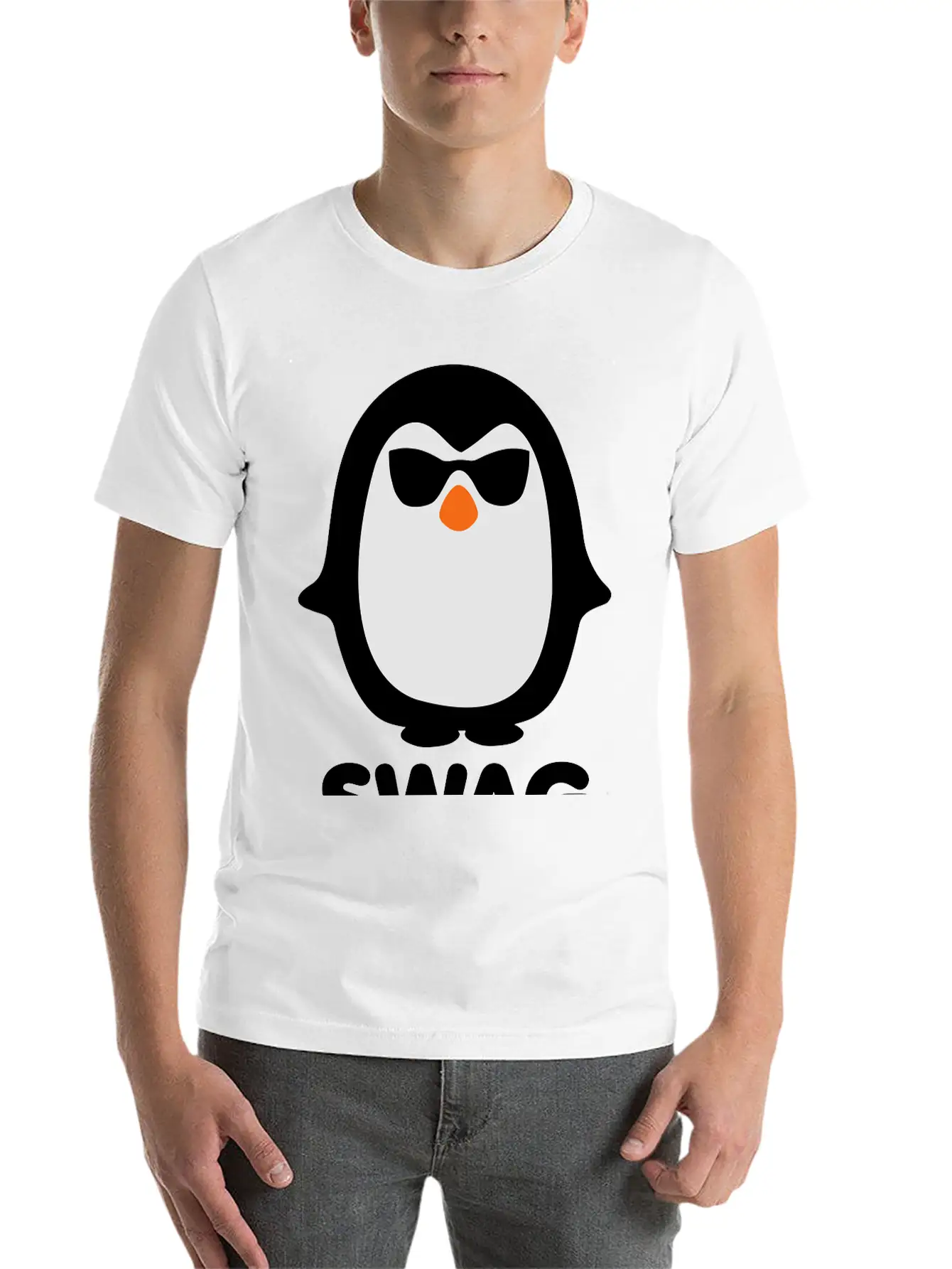 SWAG Pinguin Basic Graphic T-Shirt – Daily Comfort In Soft Cotton