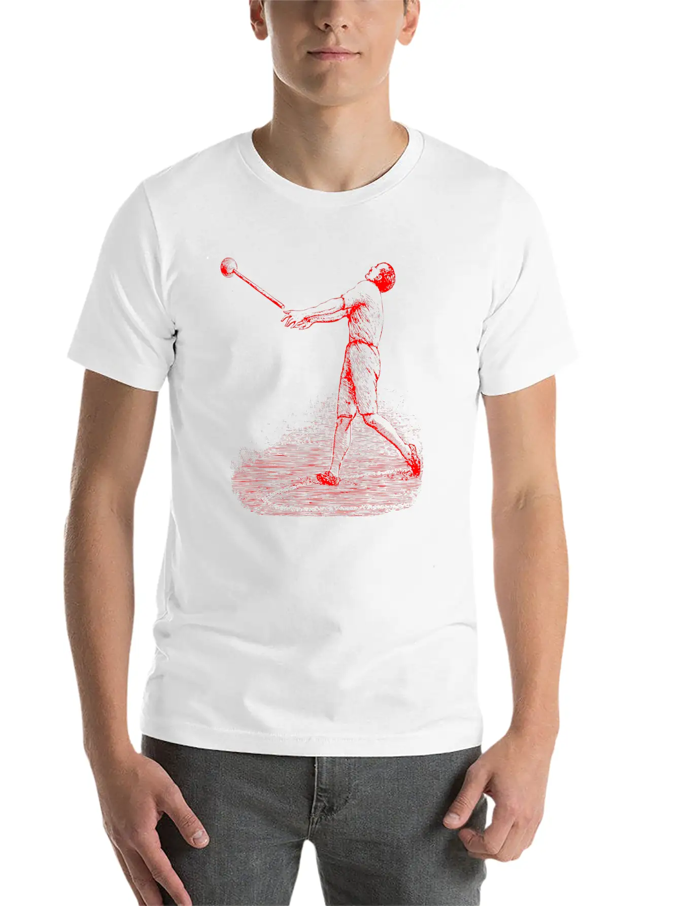 Swing Red F Unisex Short Sleeve Soft Cotton T-Shirt – Casual Everyday Wear