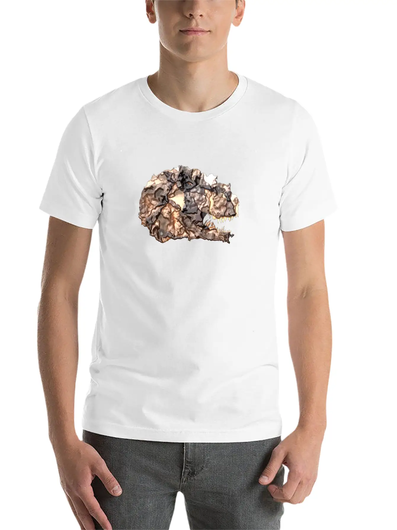 T-rex Lava Head Comfortable Minimalist Graphic Tee – Summer Style Essential