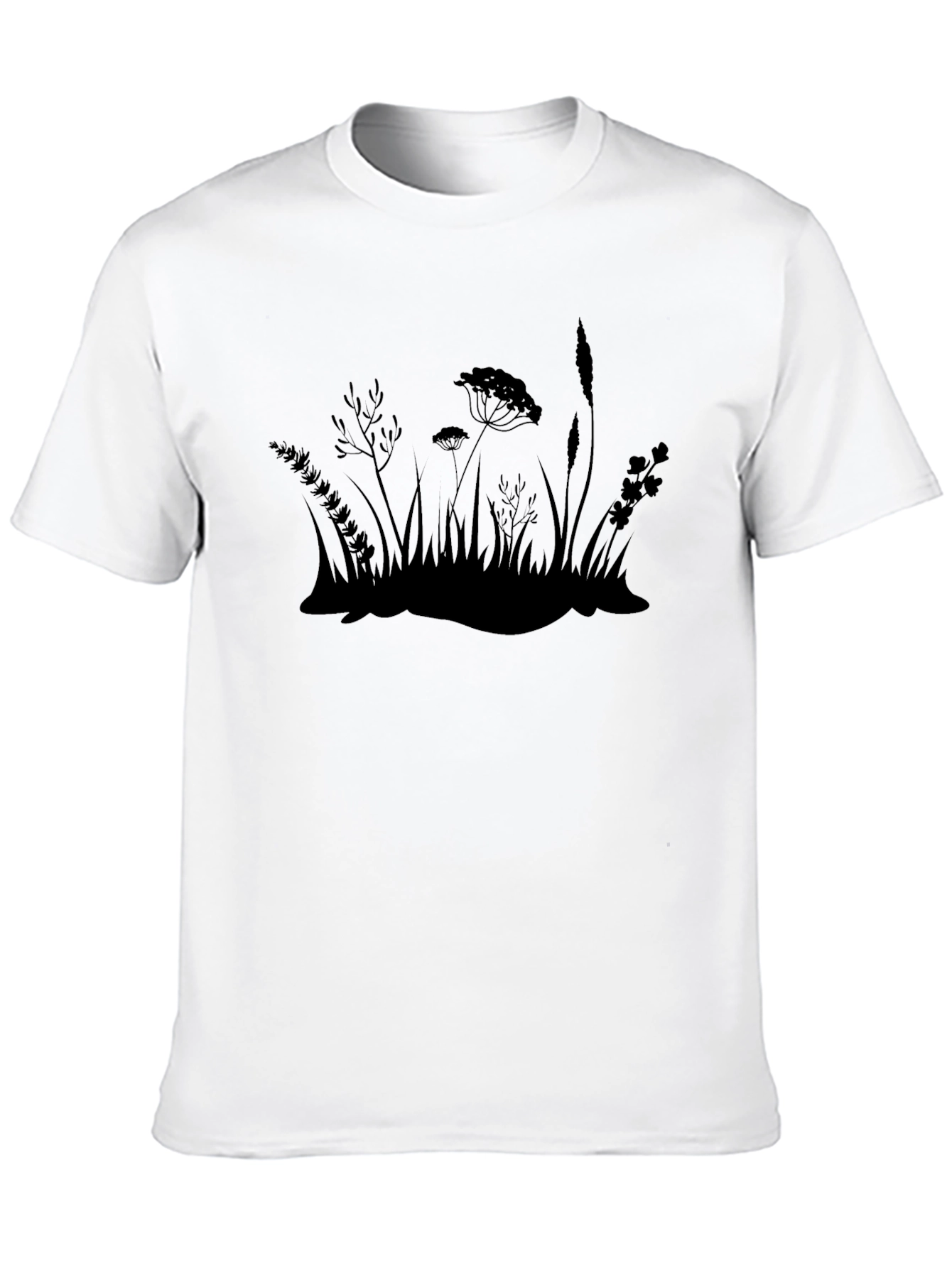 Nature Silhouette Graphic Tee - Black