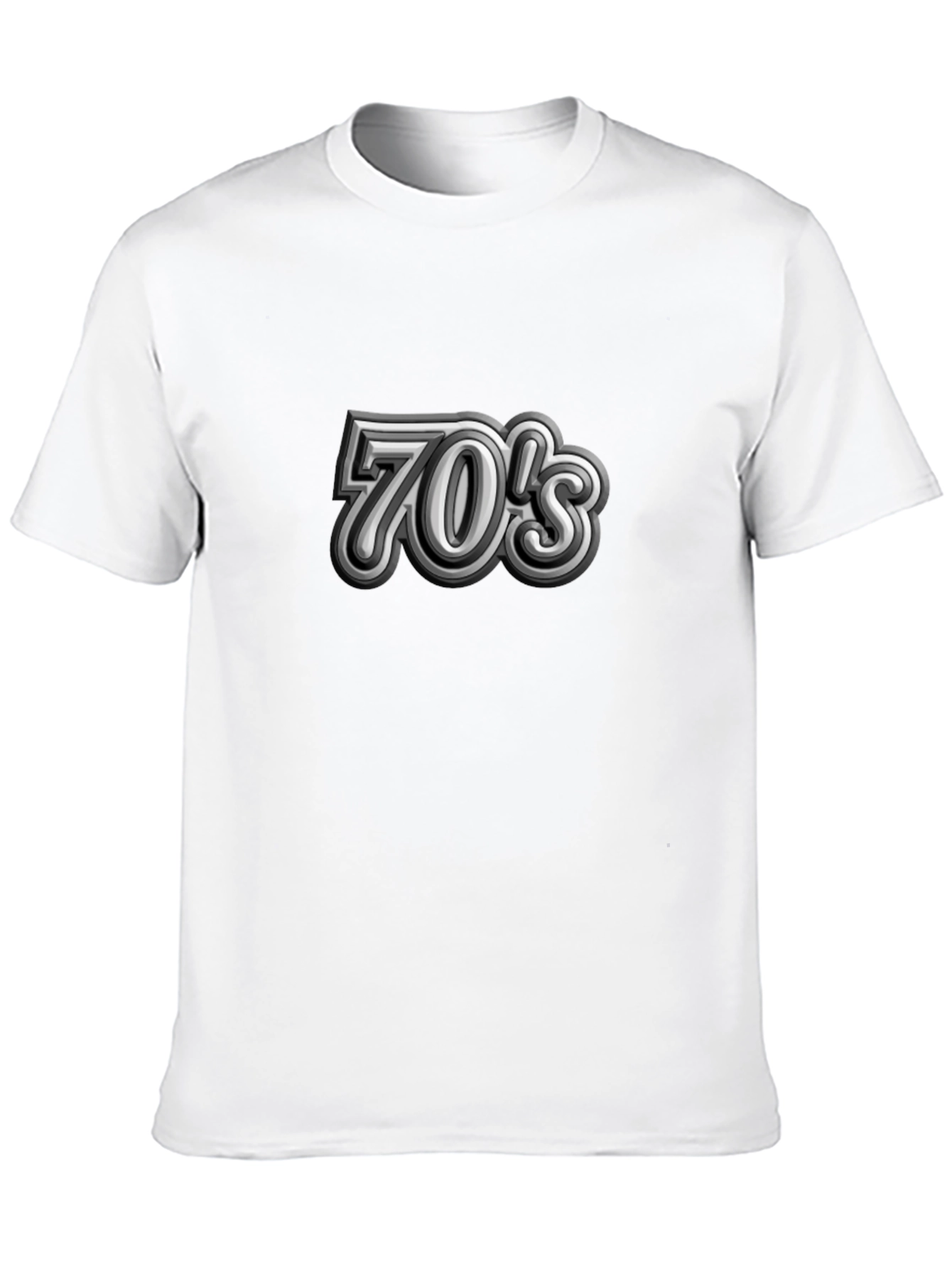 Retro 70s Style Graphic Tee - Black